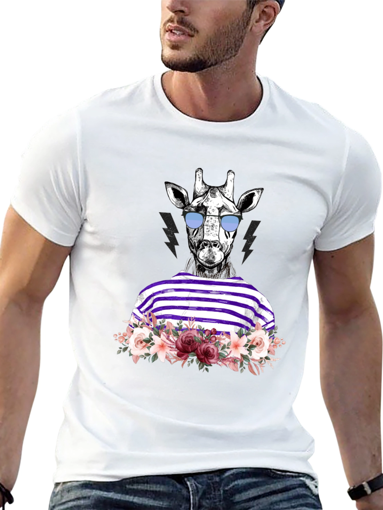 Giraffe in Shades Graphic Tee