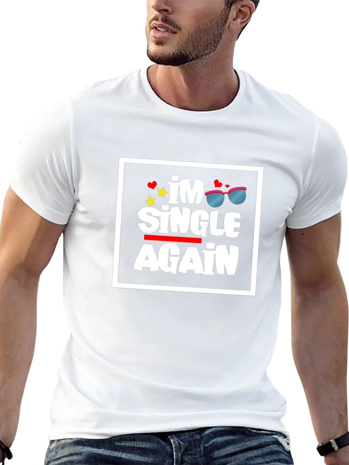 Im Single Again Graphic Tee - Black T-Shirt