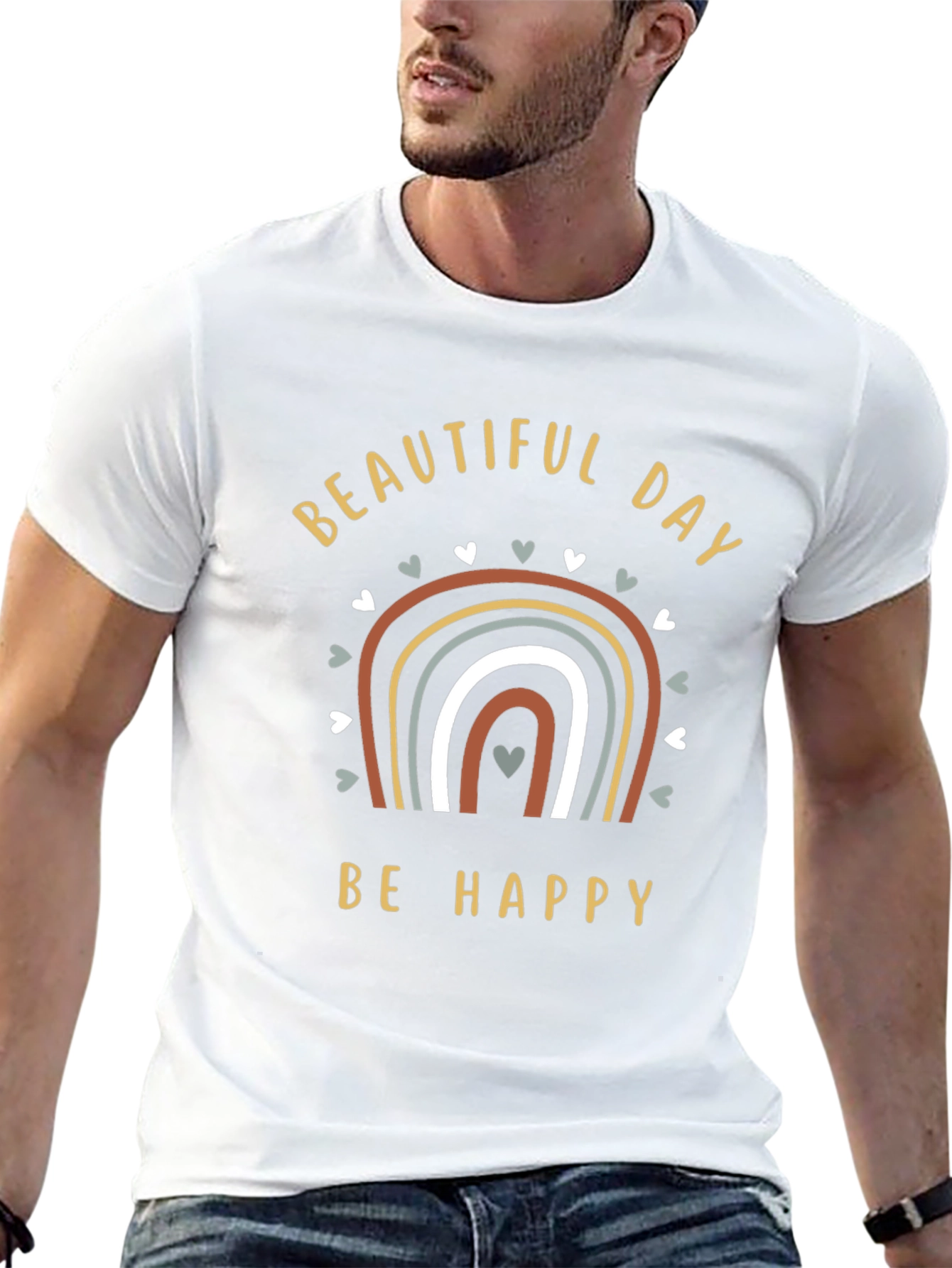 Beautiful Day Be Happy Graphic T-Shirt