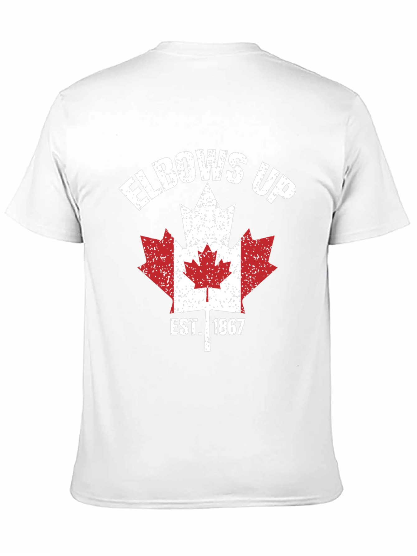 Elbows Up Canada Maple Leaf Est. 1867 Black T-Shirt