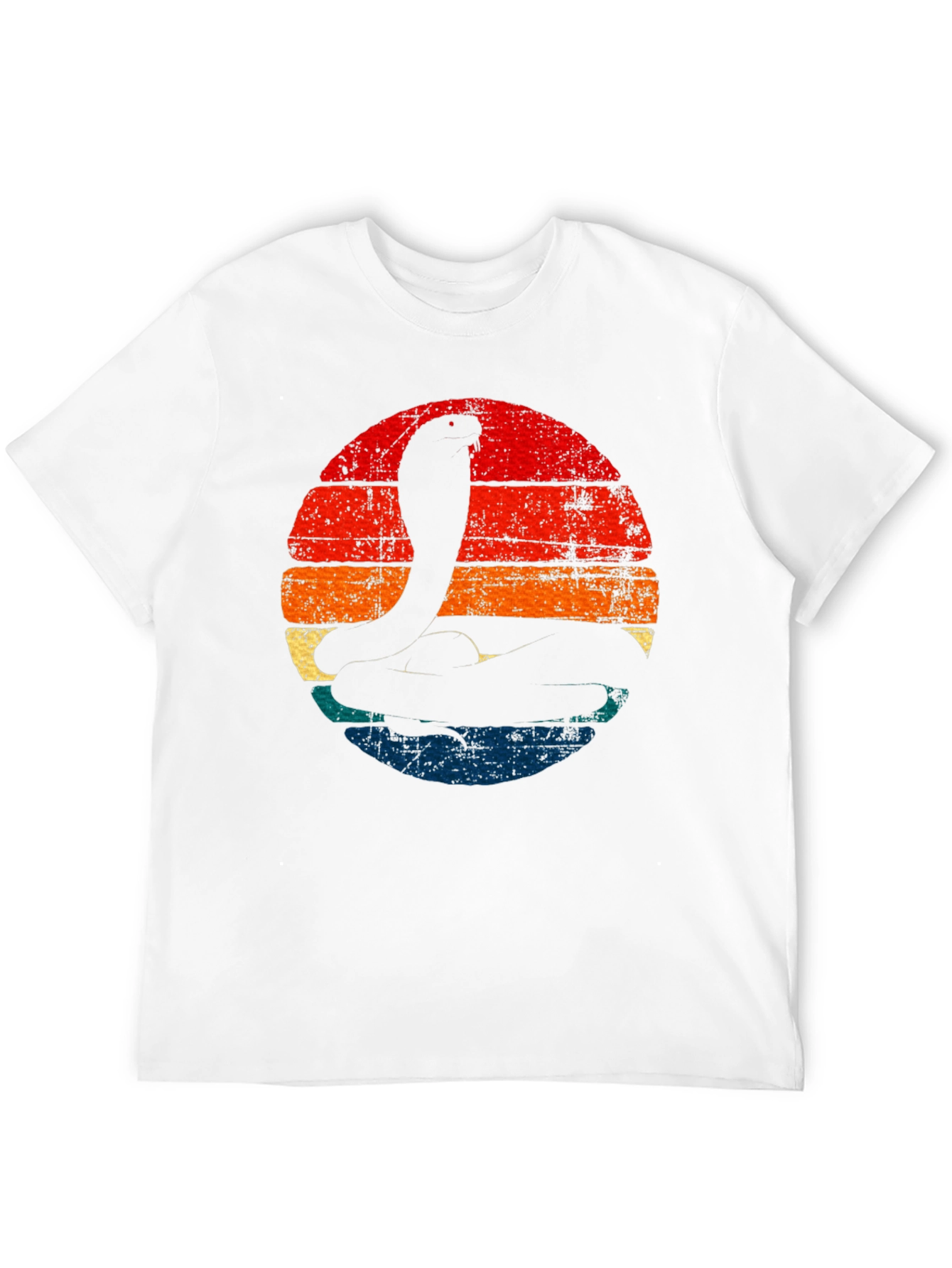 Retro Cobra Sunset Graphic Tee - Black