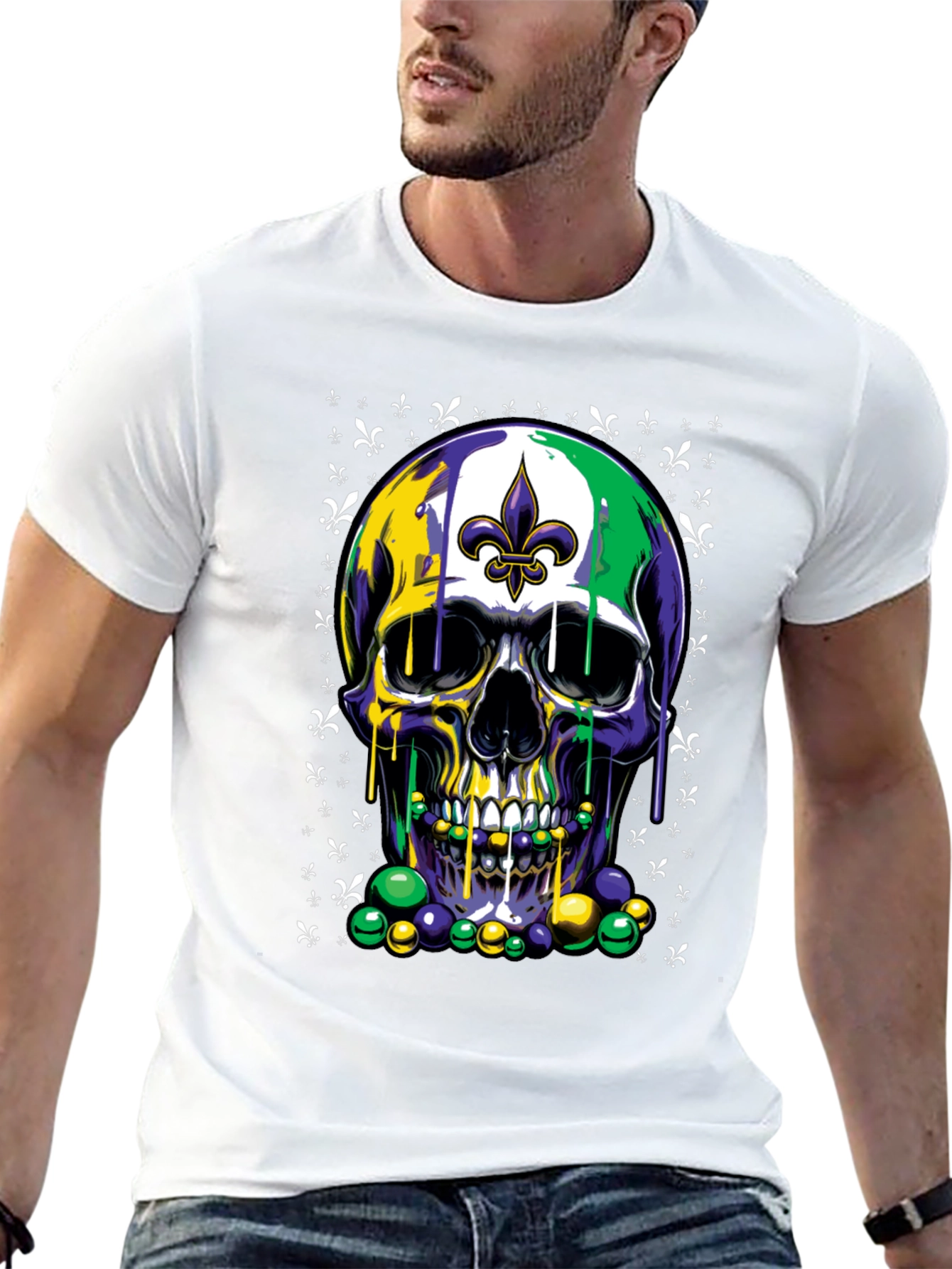 Mardi Gras Skull T-Shirt