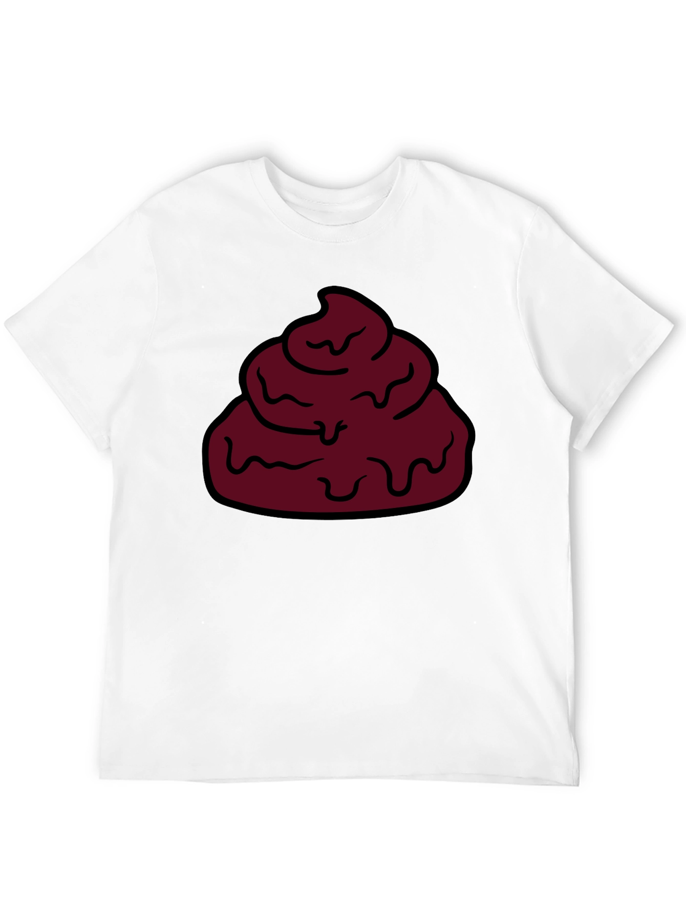 Maroon Swirl Graphic Tee - Casual Cotton T-Shirt