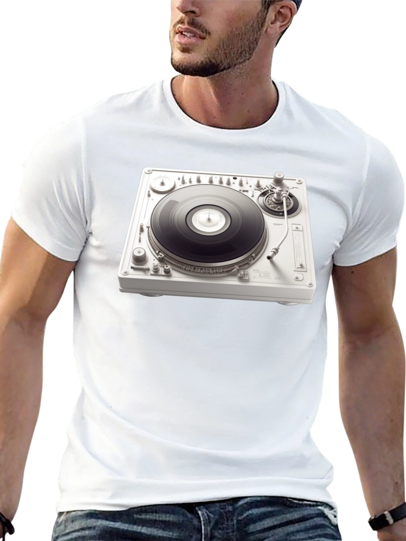 DJ Turntable Graphic Tee - Music Lovers T-Shirt
