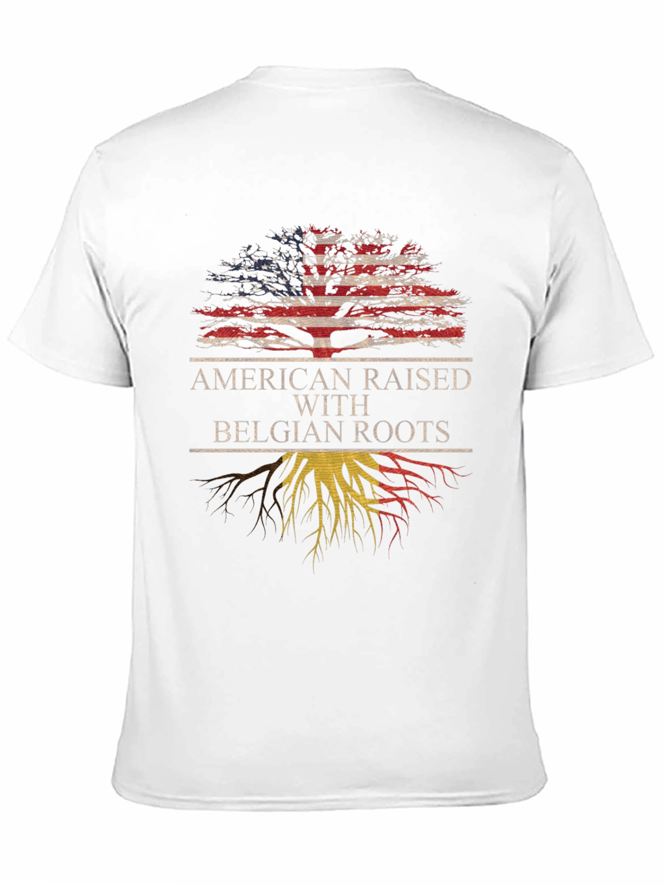 American Raised with Belgian Roots Graphic T-Shirt