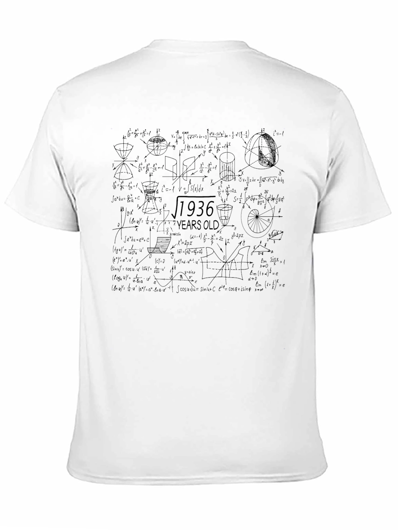 Math Equation 1936 Years Old Graphic Tee
