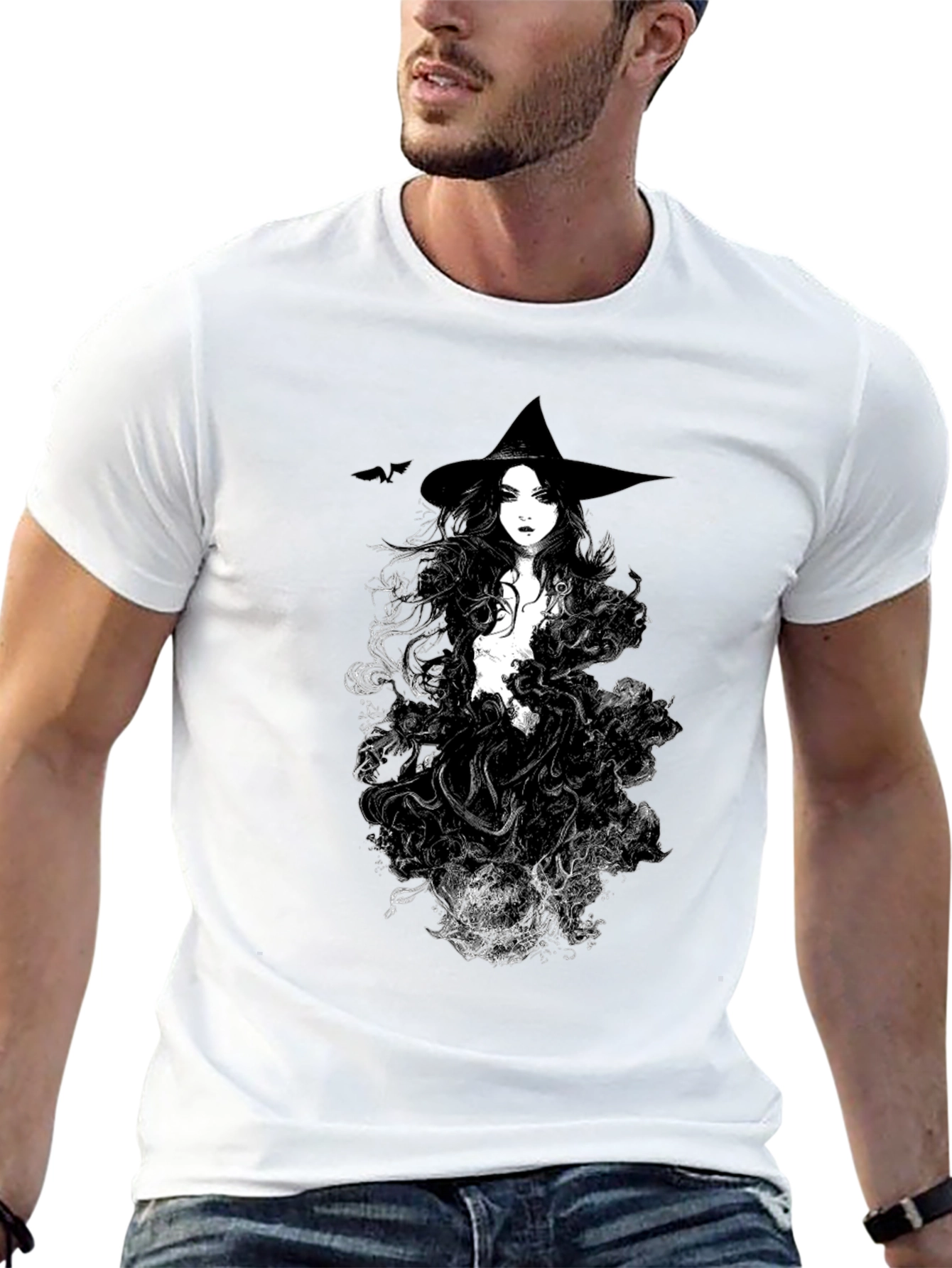 Witch Graphic Black T-Shirt