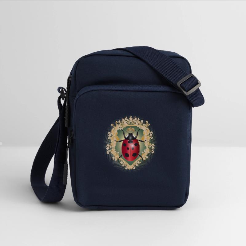 red glowing ladybug with crown in the frame