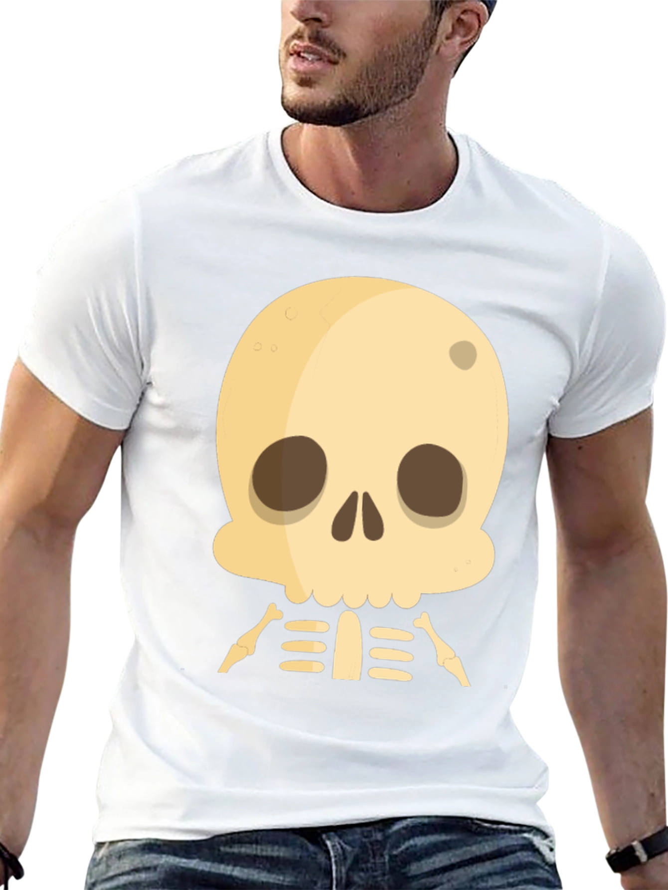 Cartoon Skull Graphic Tee - Halloween Ready!