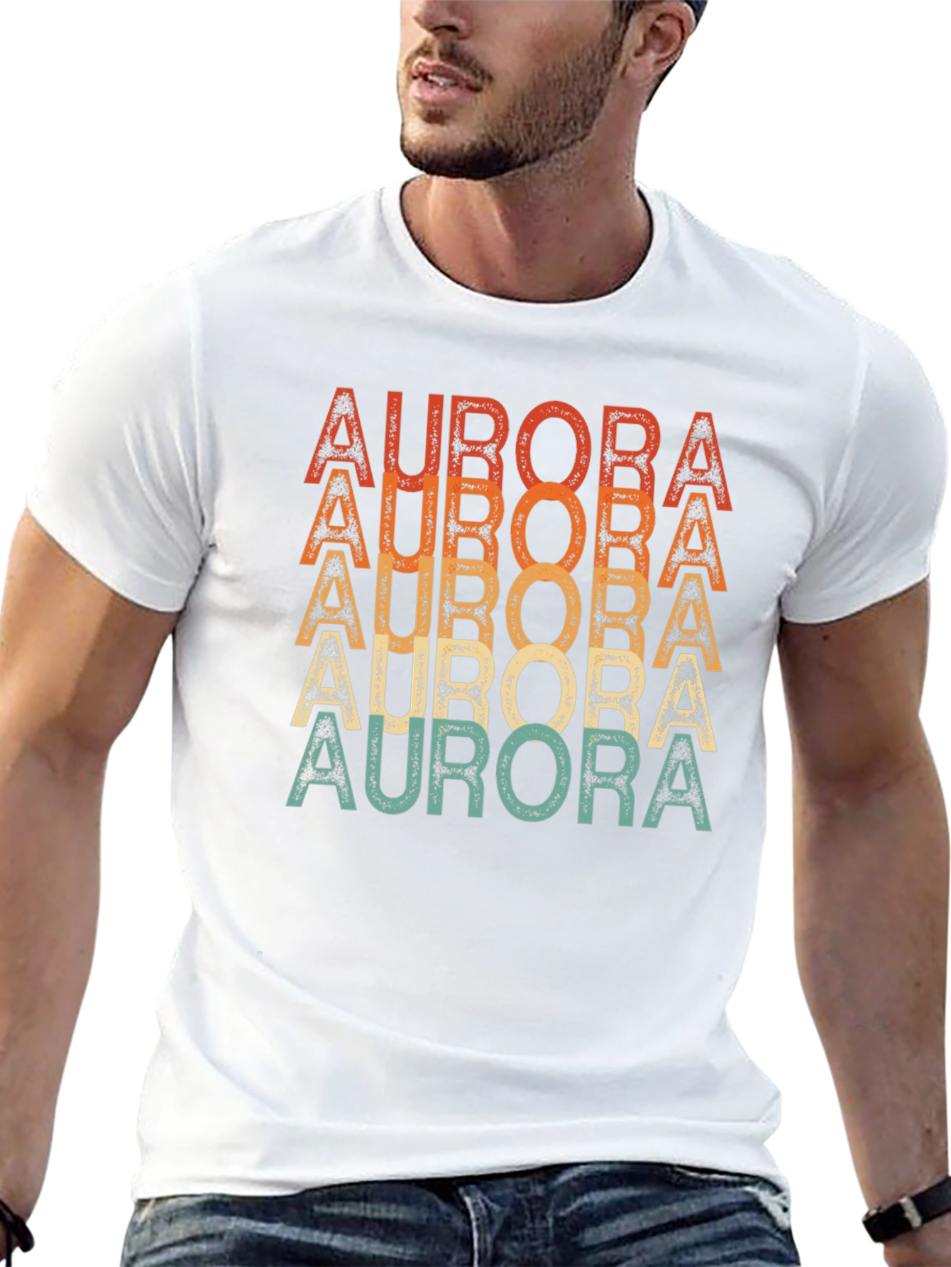 Aurora Retro Striped T-Shirt - Black