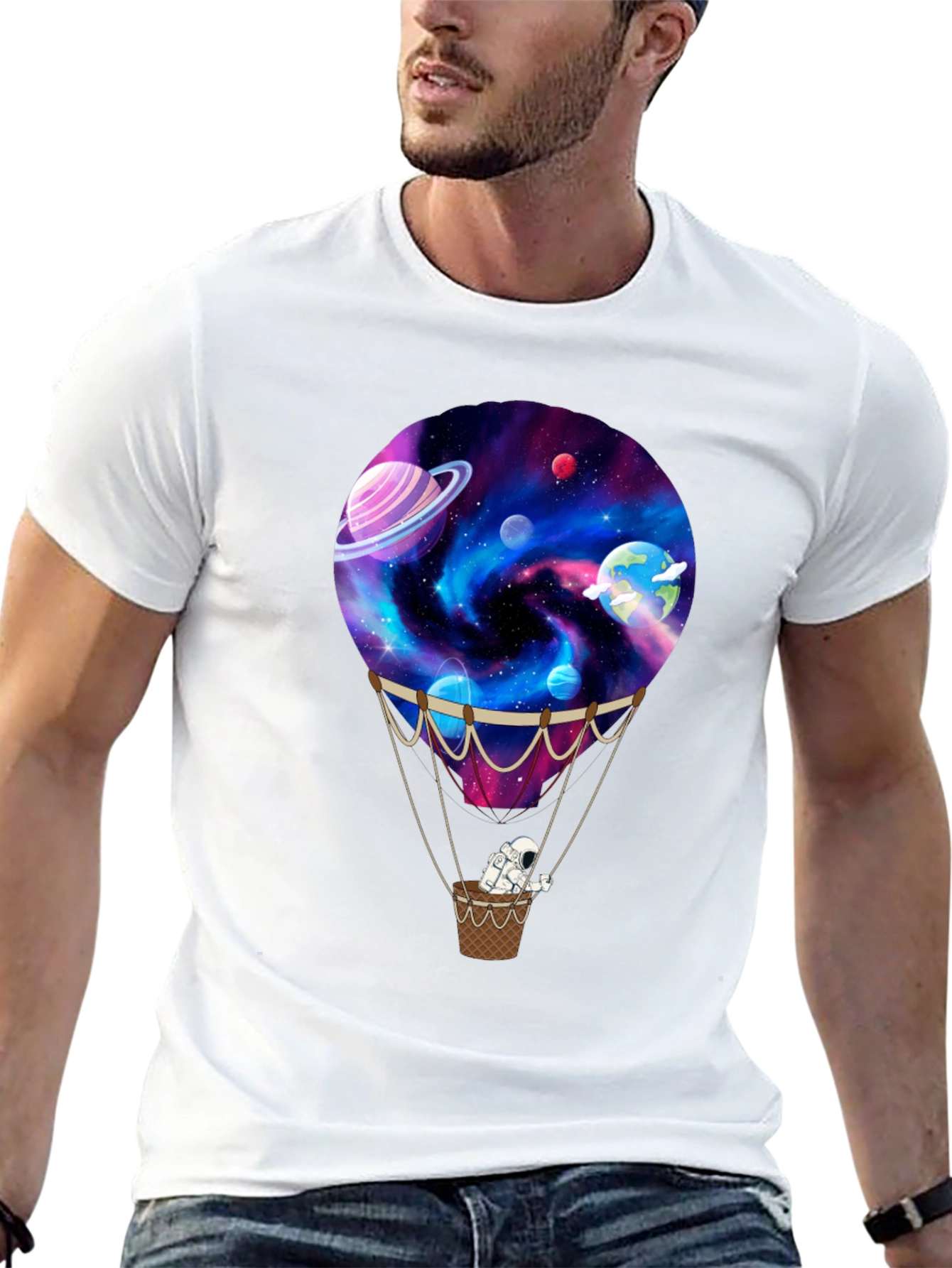 Space Hot Air Balloon T-Shirt