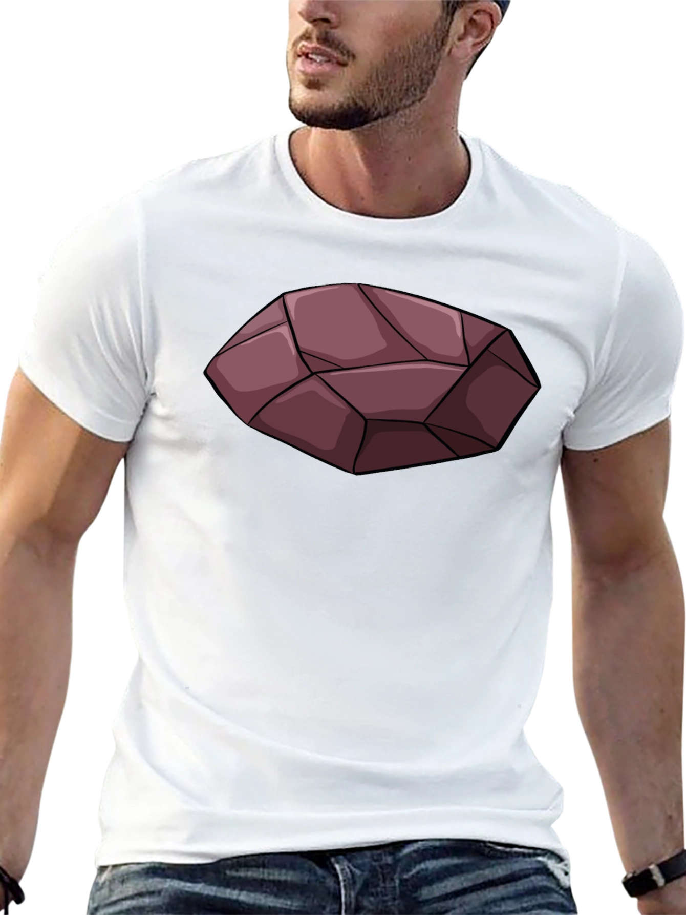Maroon Rock Graphic Black T-Shirt