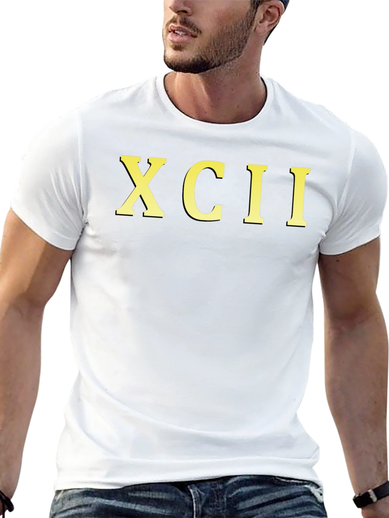 XCII Roman Numerals T-Shirt - Black