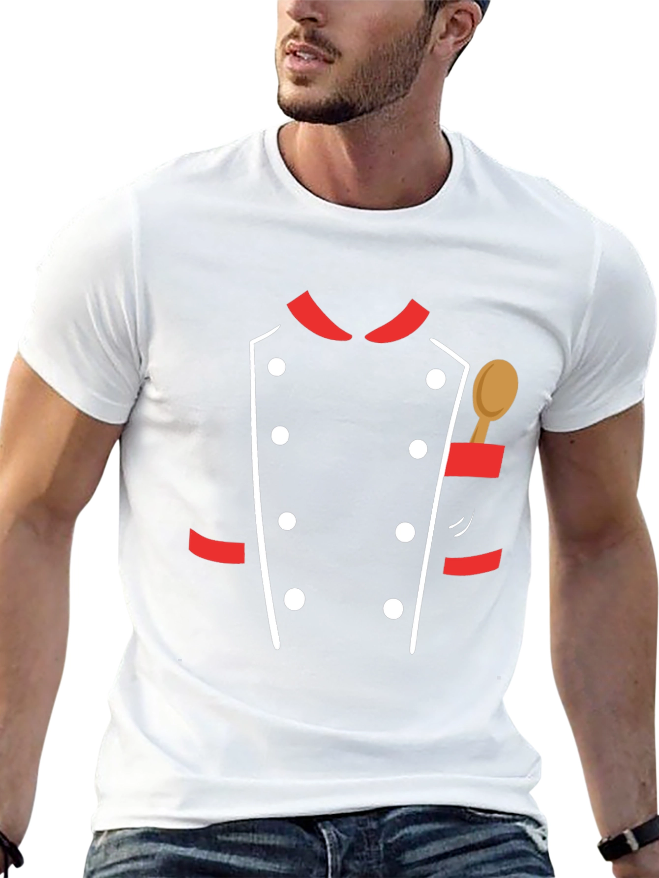 Chef Uniform T-Shirt - Fun Cook Costume Tee