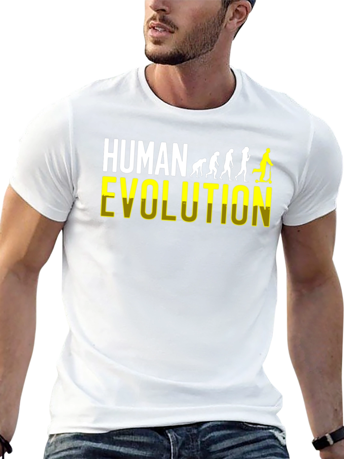Human Evolution T-Shirt Funny Scooter Gift