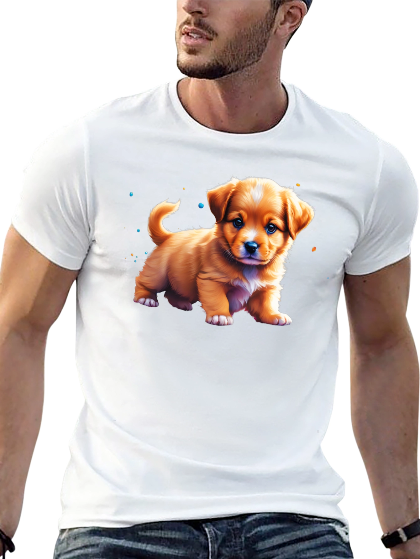 Cute Fluffy Puppy T-Shirt – Adorable Dog Lover Tee