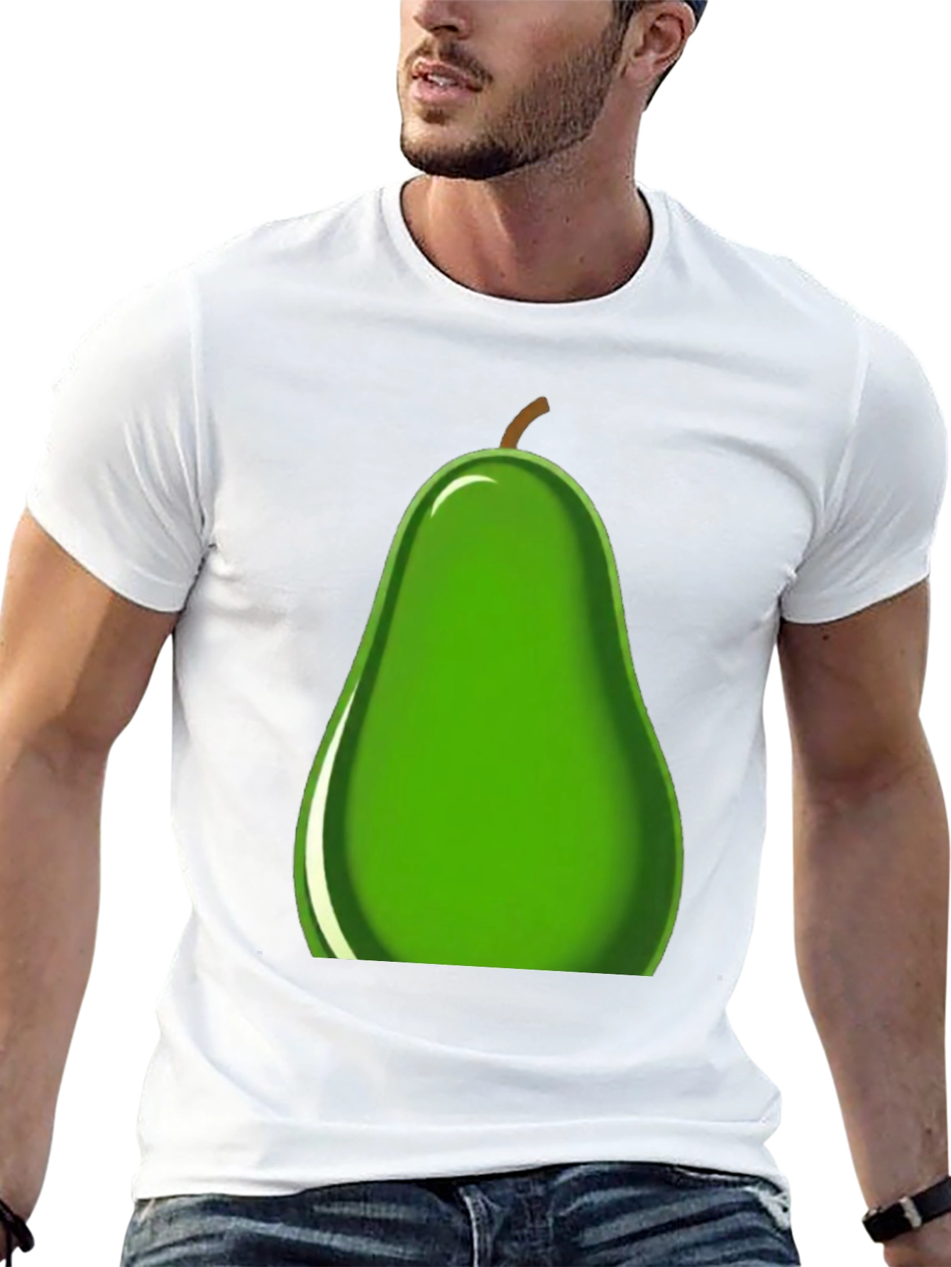 Avocado Graphic Tee - Black Cotton T-Shirt