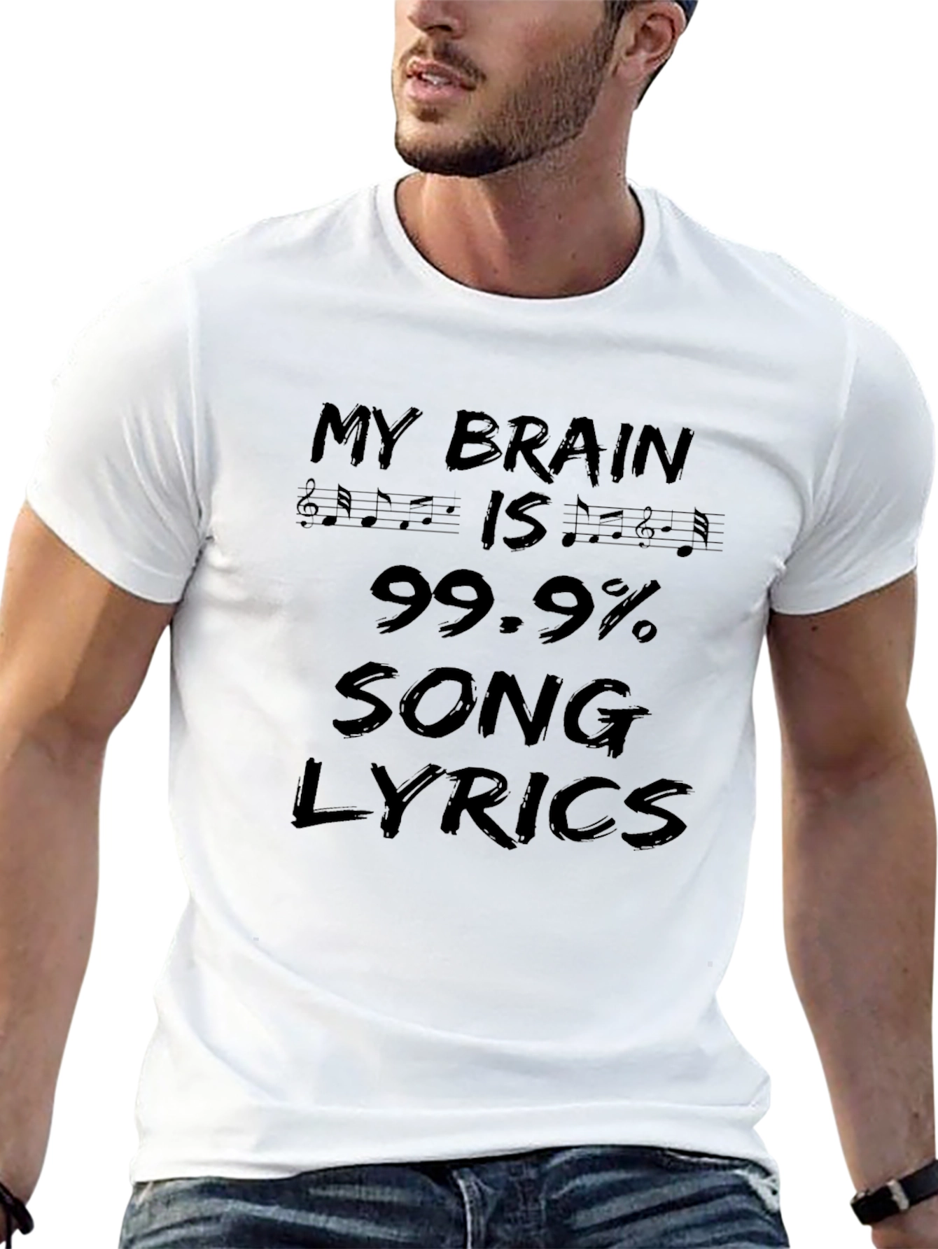My Brain 99.9% Song Lyrics Black Tee