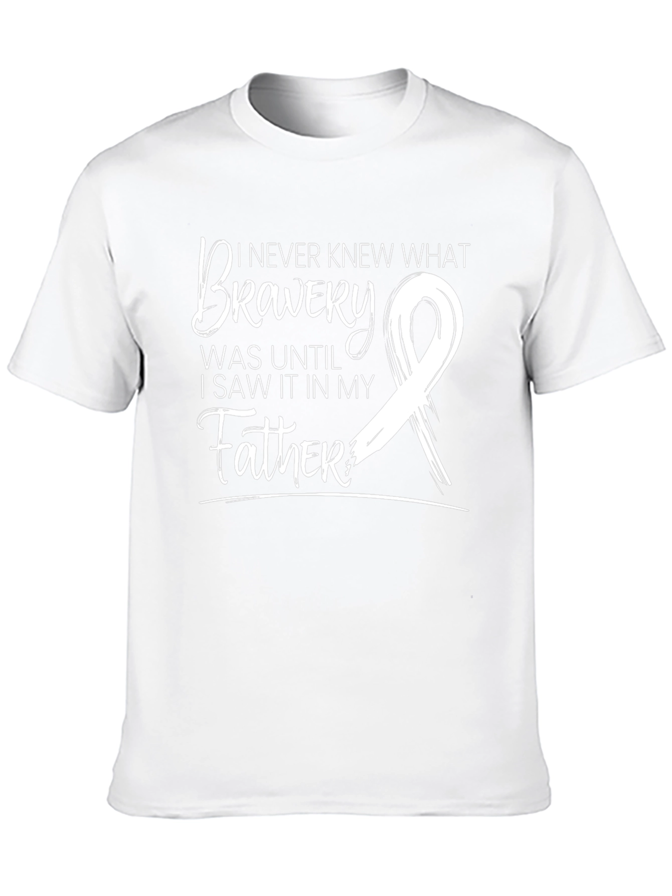 Bravery Ribbon Graphic T-Shirt - Father Support