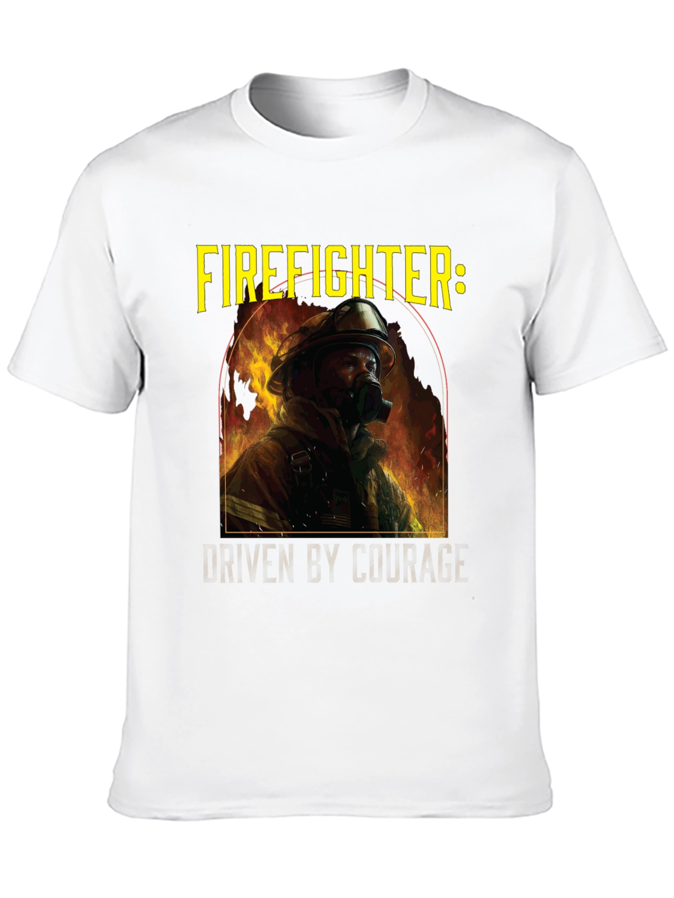 Firefighter Driven By Courage Black T-Shirt