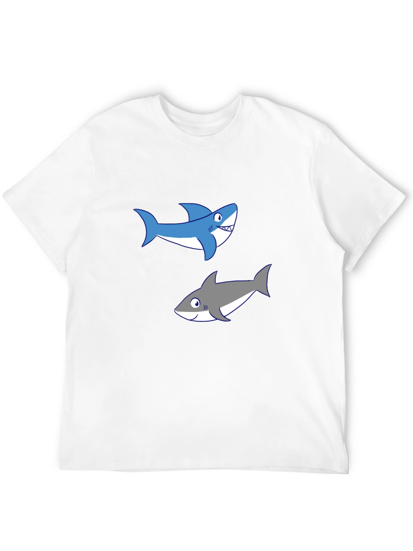 Shark Graphic Tee - Black Cotton T-Shirt
