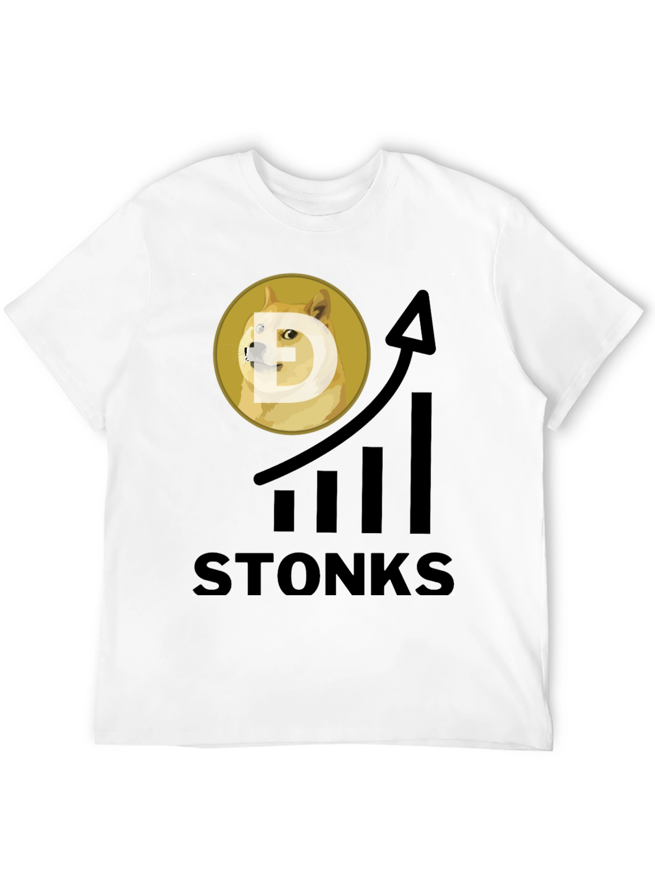 Dogecoin Stonks T-Shirt – Crypto Meme Graphic Tee