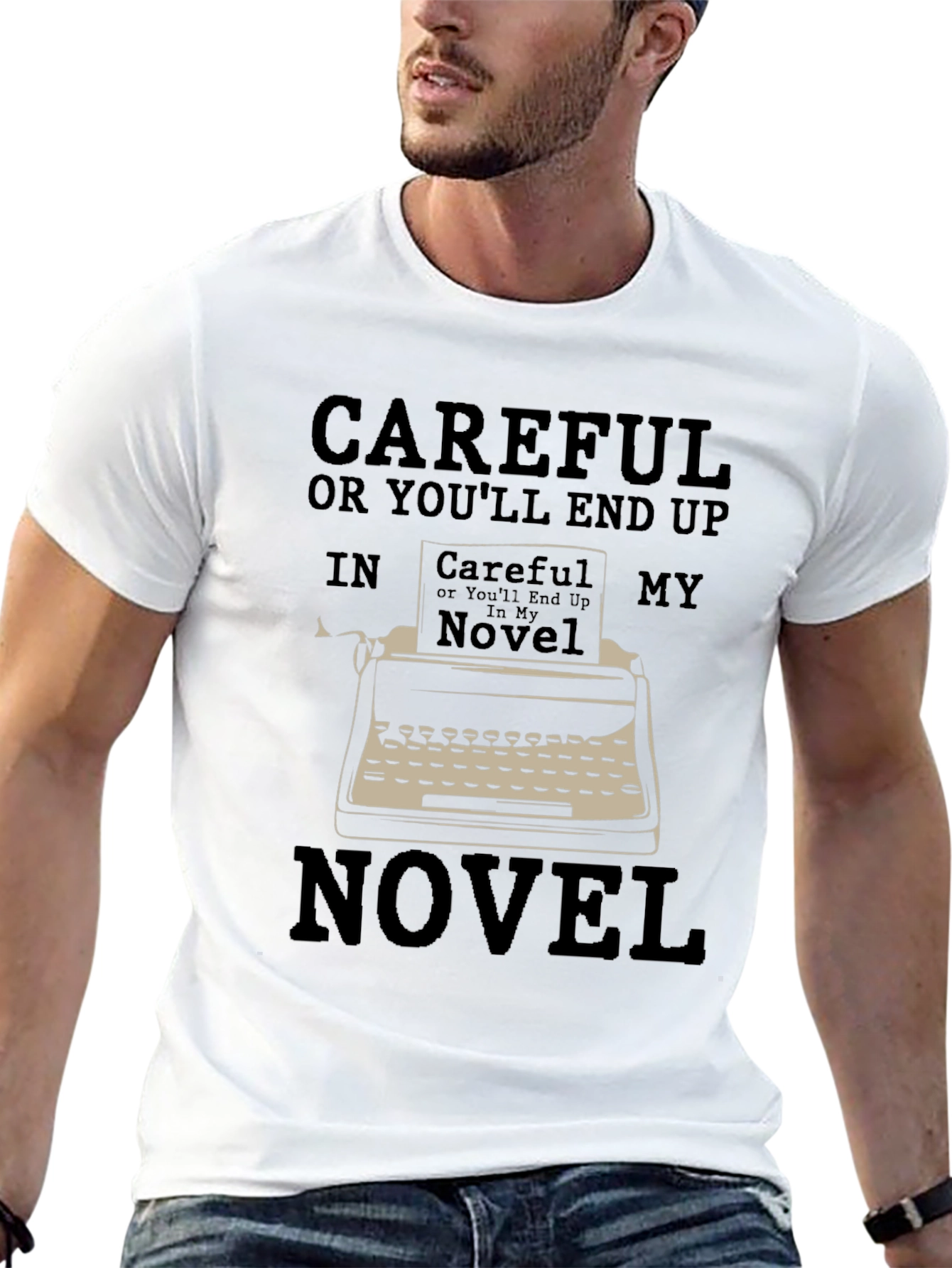 Careful Novel T-Shirt - Writer Humor Tee