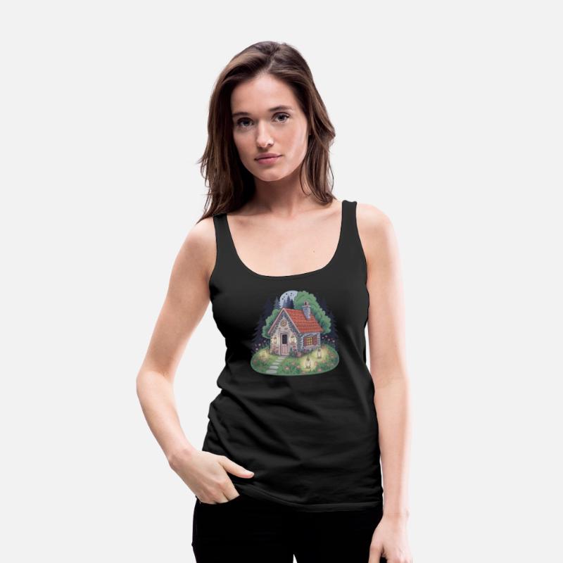 Whimsical Cottage Under Moonlight