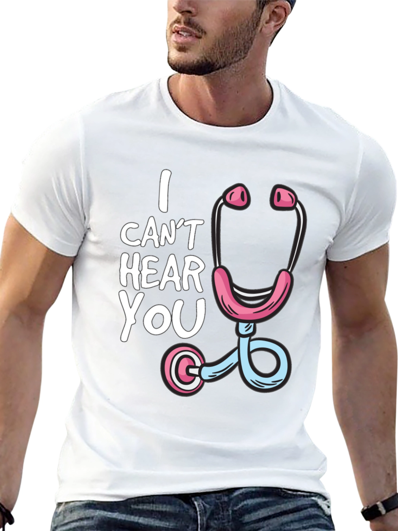 Funny Doctor Stethoscope Graphic T-Shirt