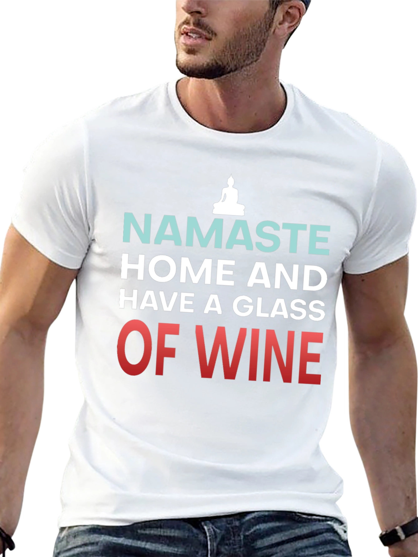 Namaste Wine T-Shirt - Relax & Unwind in Style