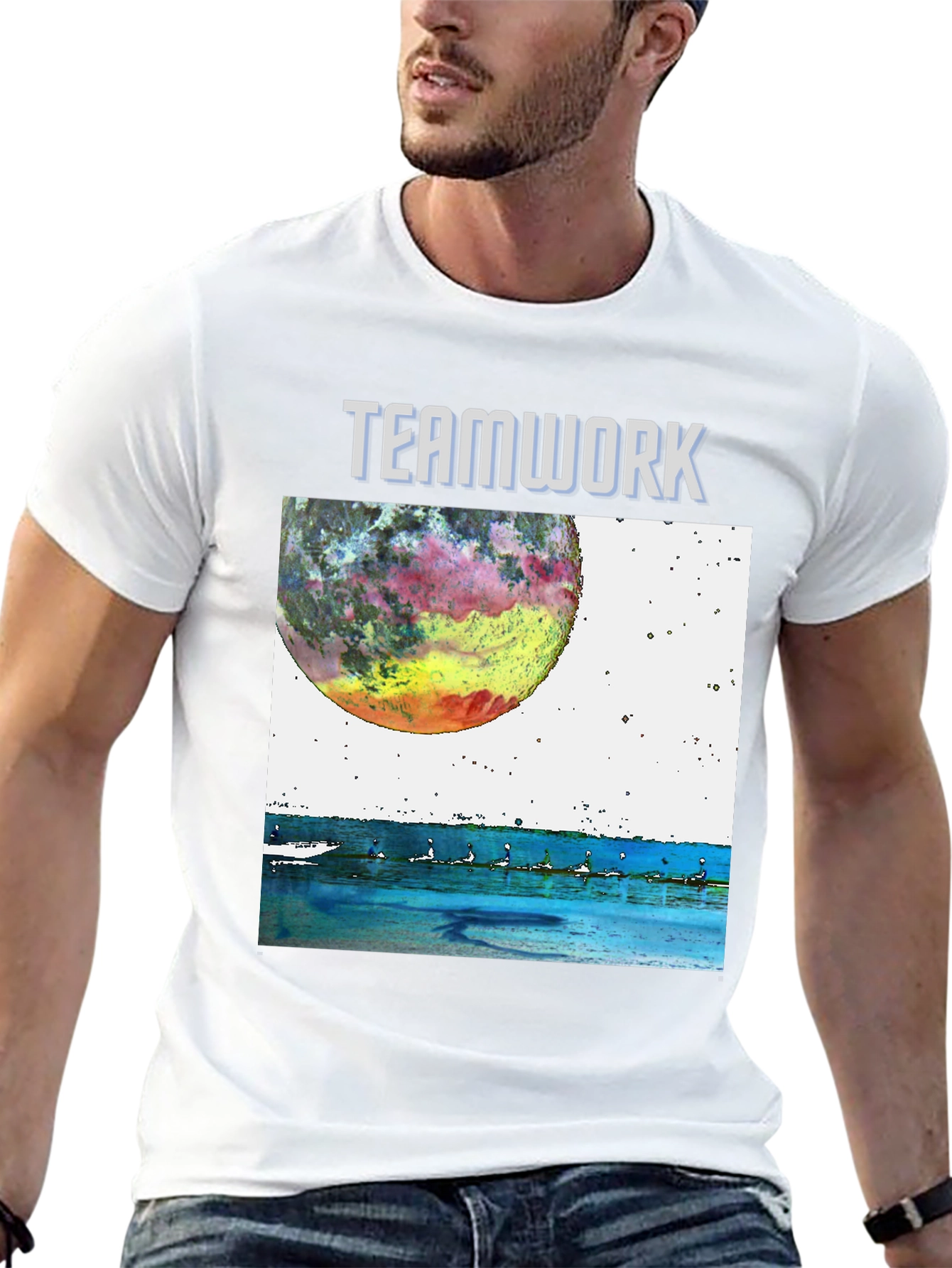 Teamwork Rowing Crew Graphic Tee