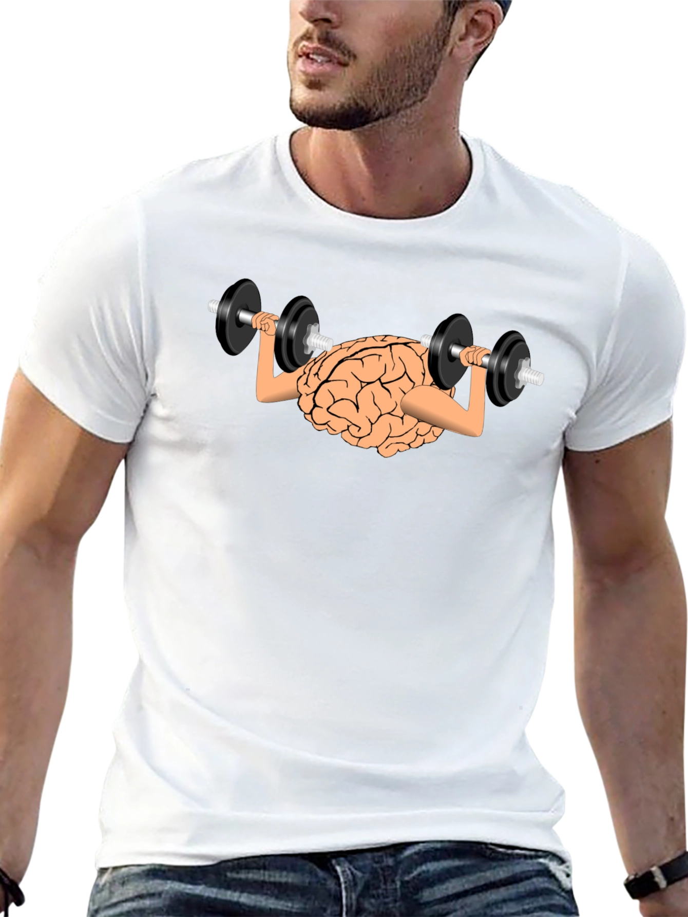 Brain Lifting Dumbbells Black T-Shirt