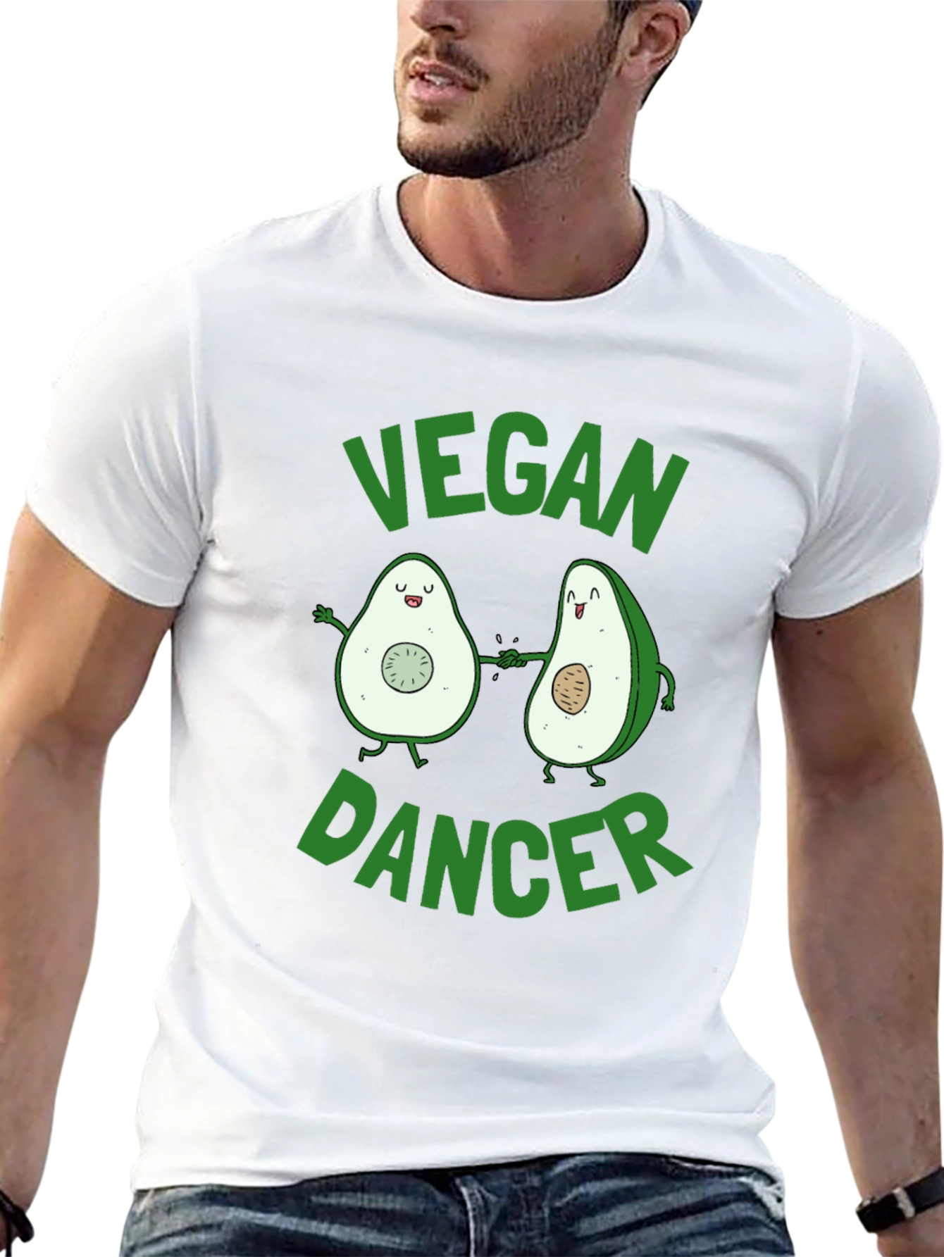 Vegan Dancer Avocado Graphic T-Shirt