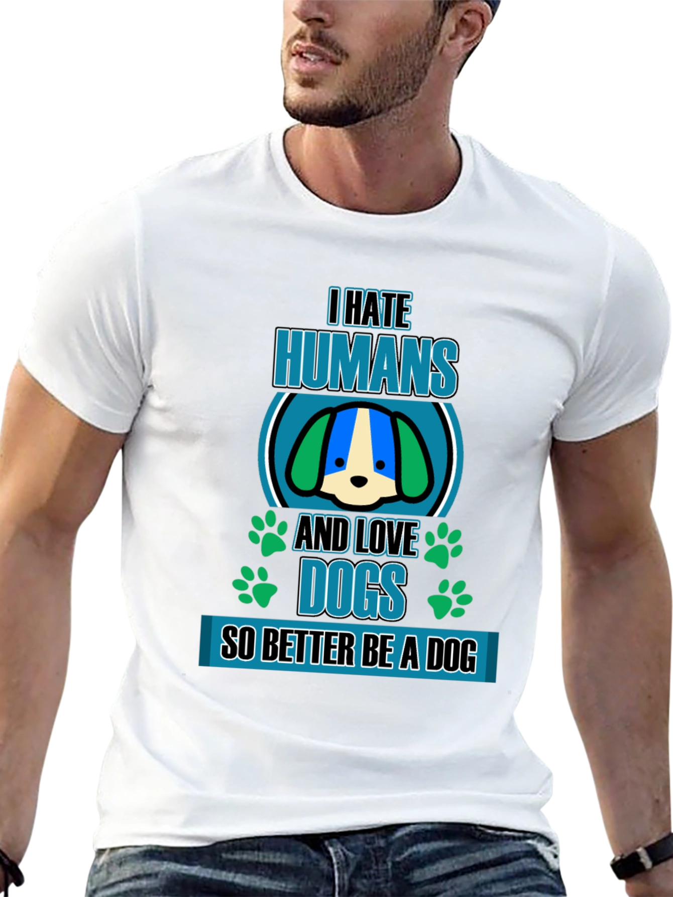 I Hate Humans And Love Dogs Graphic Tee