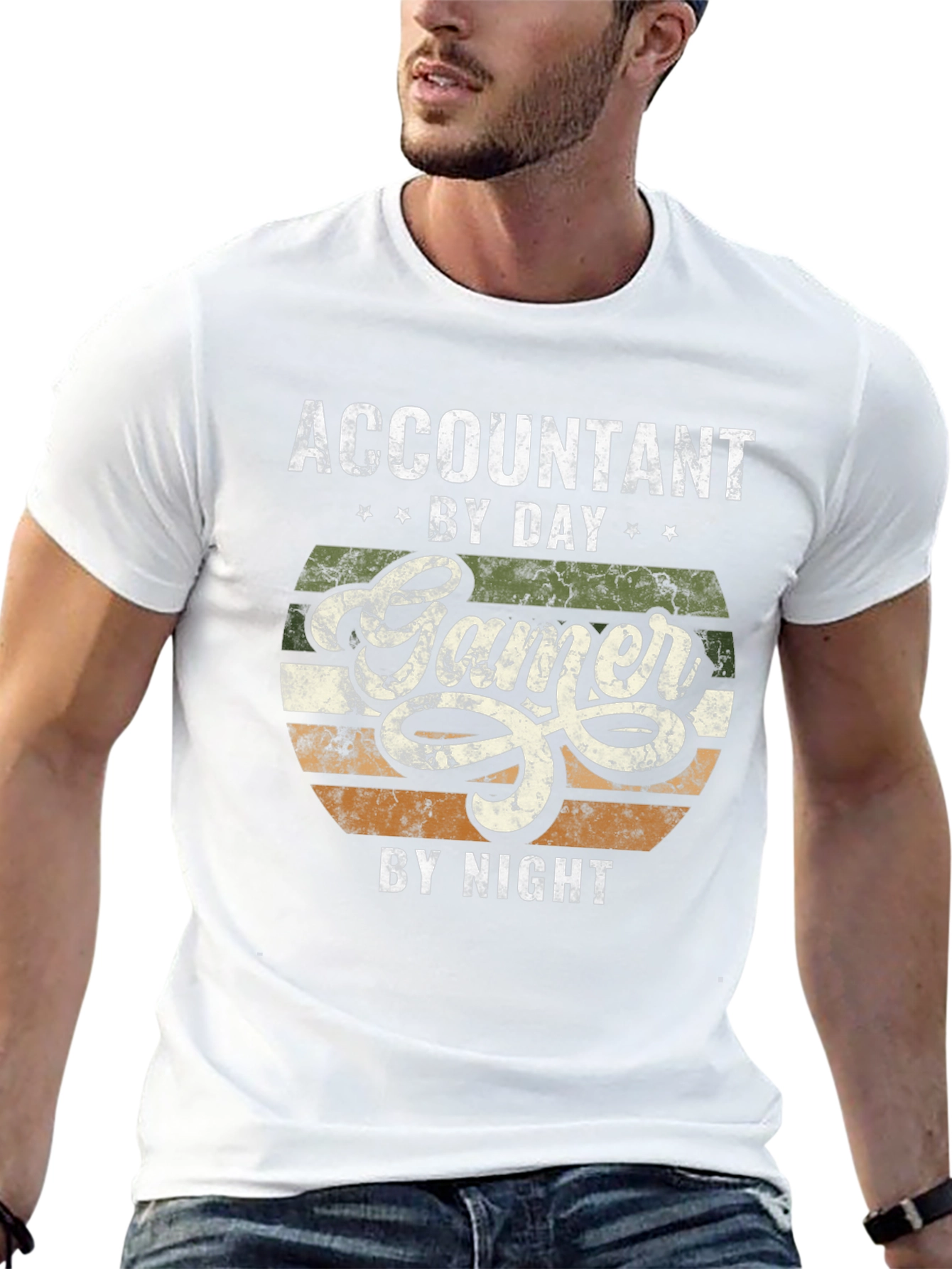 Accountant by Day Gamer by Night Graphic T-Shirt