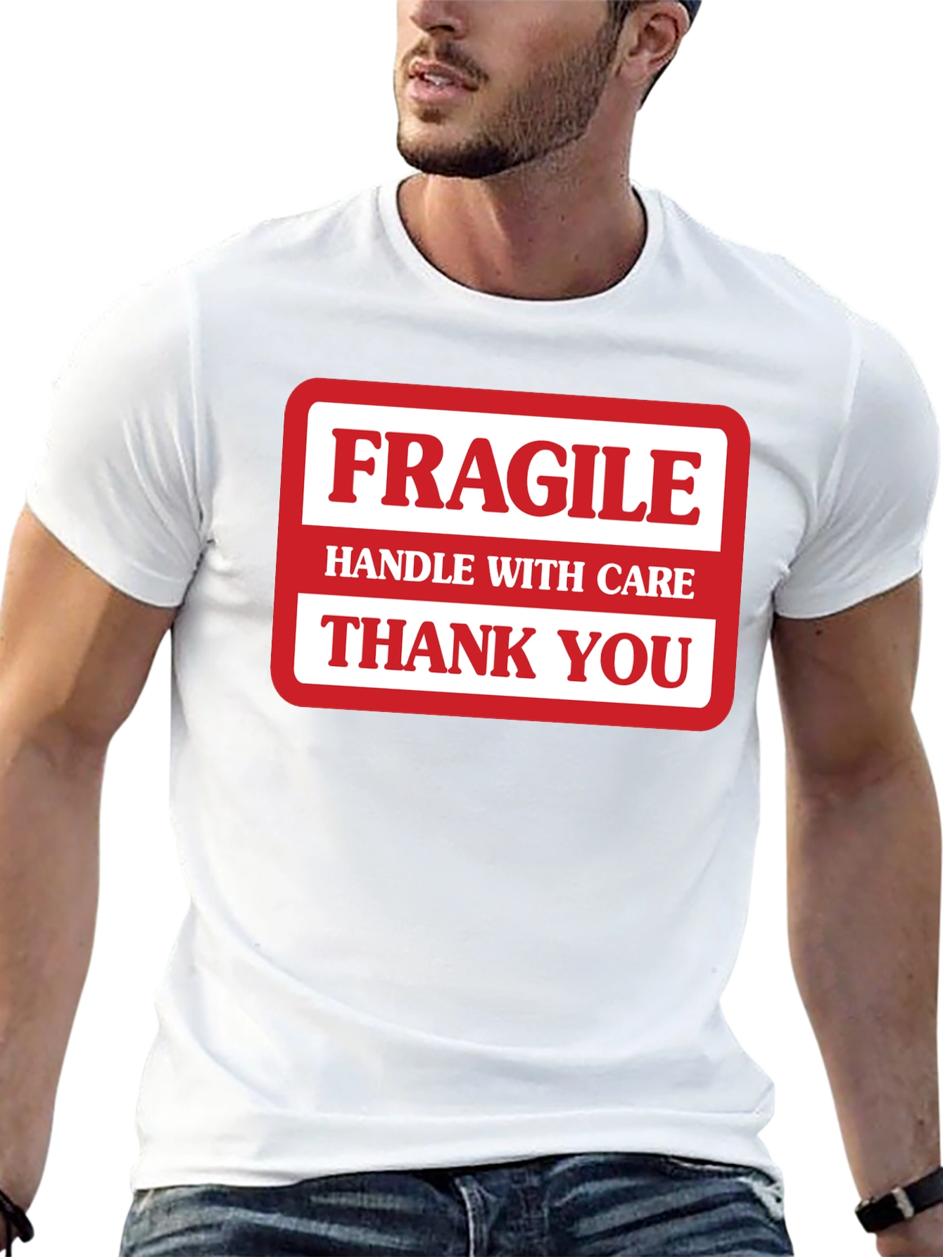 Fragile Handle with Care Graphic T-Shirt