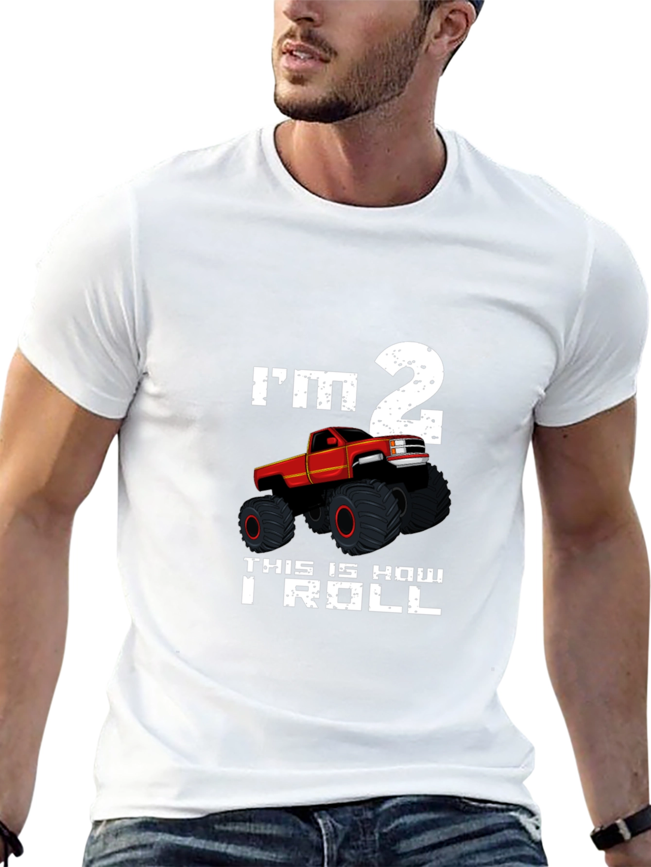 Im 2 Monster Truck T-Shirt Birthday Boy
