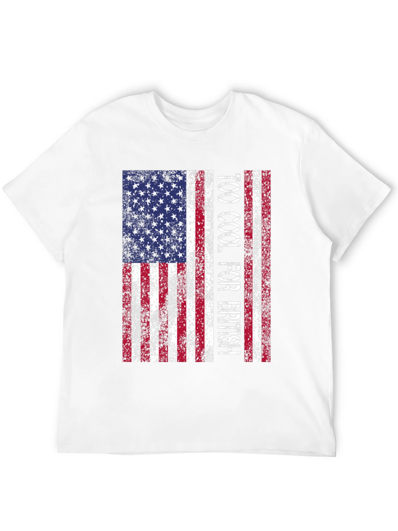 Too Cool for British American Flag Graphic Tee