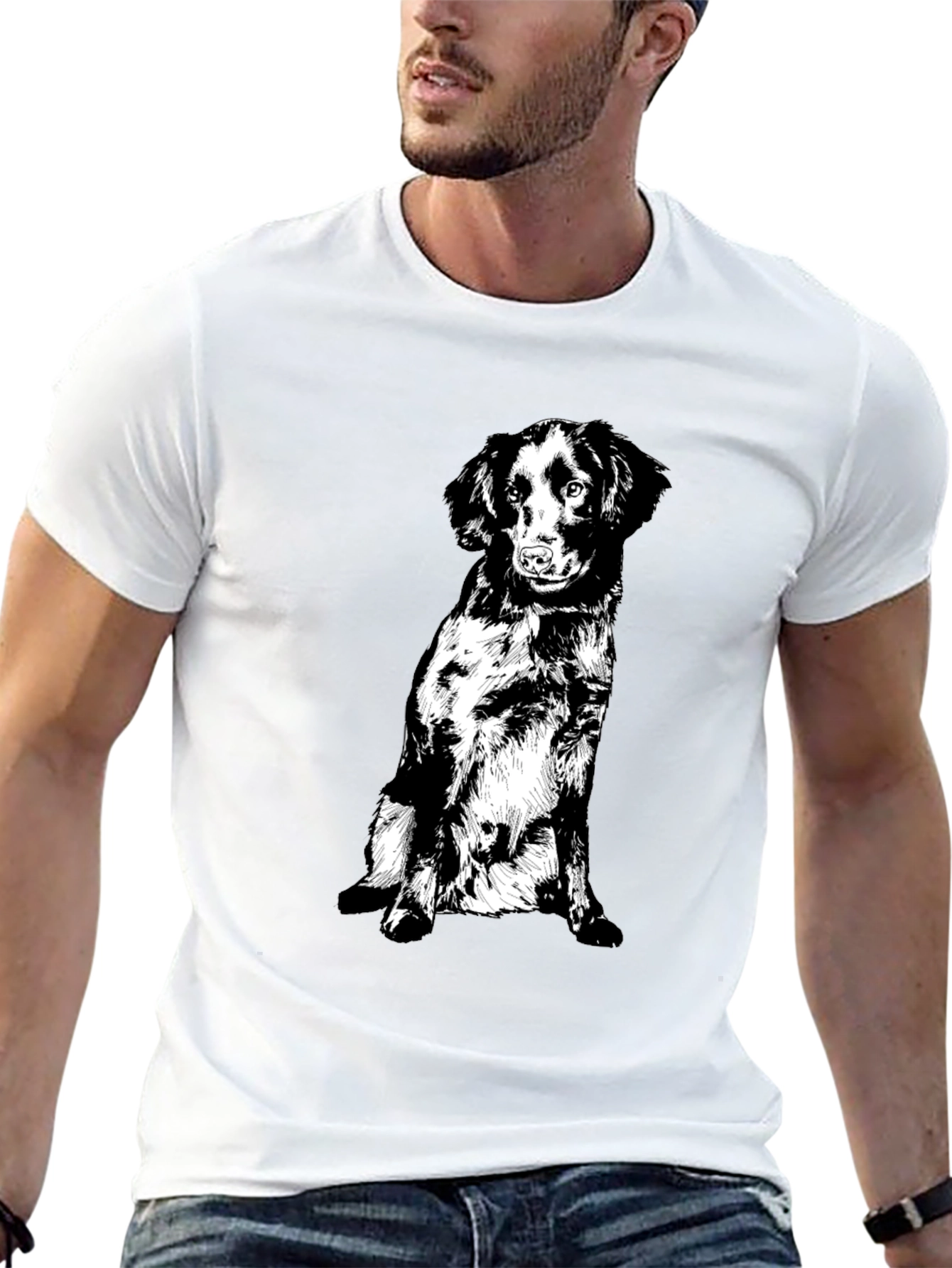 Black Dog Graphic Tee - Cute Pet Lover T-Shirt