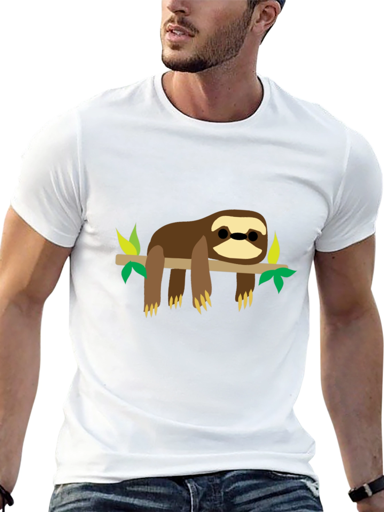 Sloth On Branch Graphic Tee