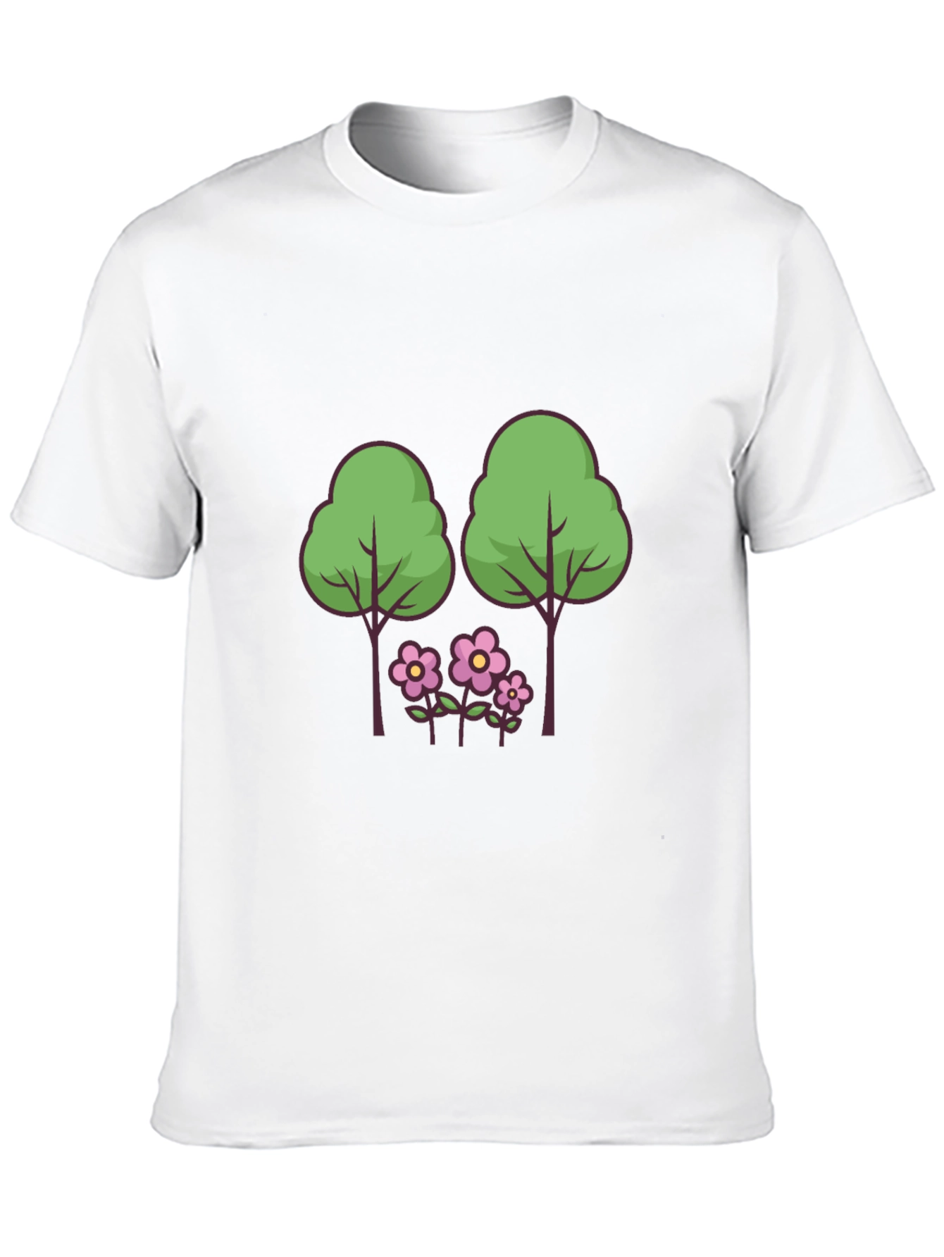 Nature Scene Graphic Tee - Black
