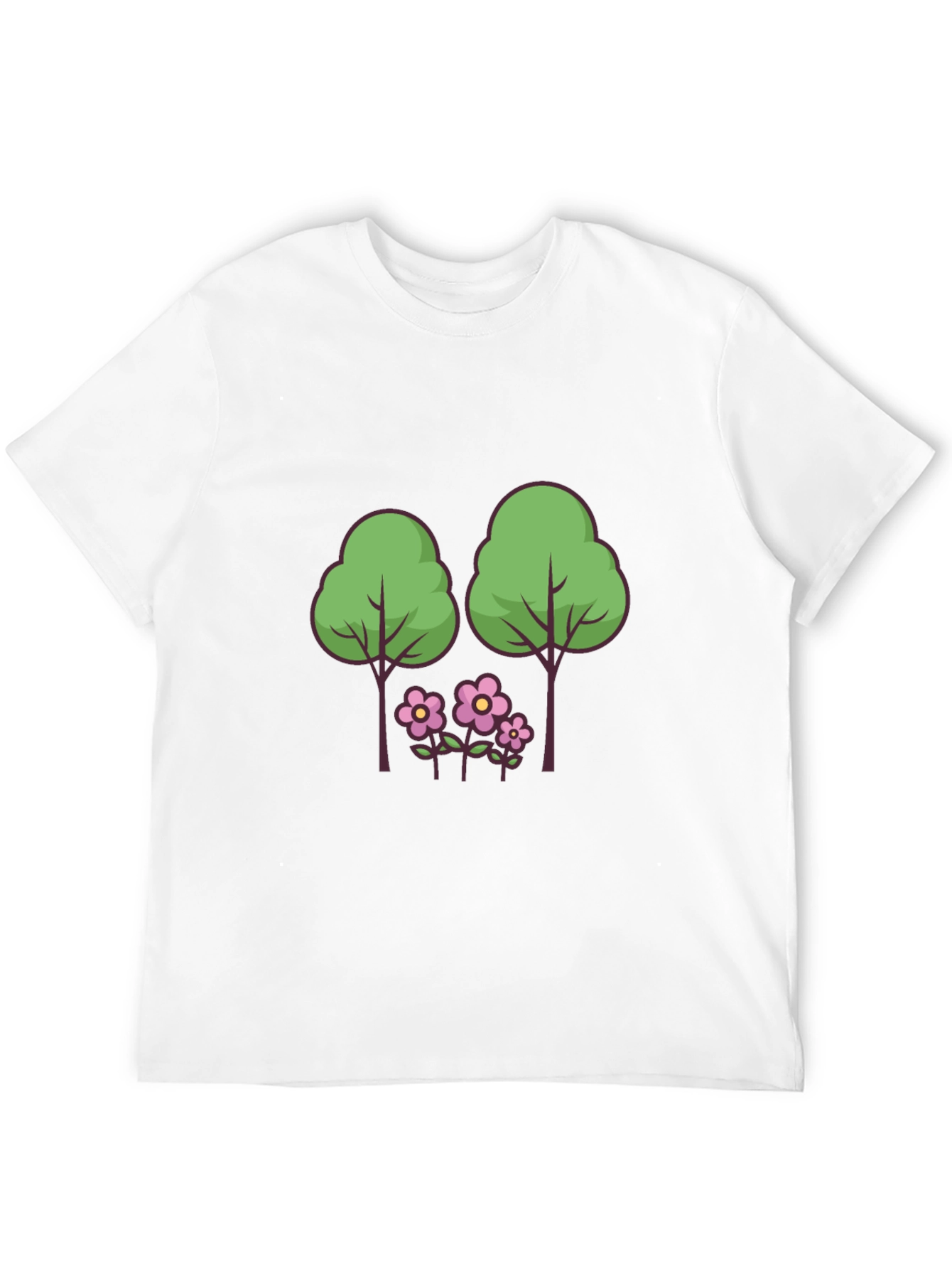 Nature Scene Graphic Tee - Black