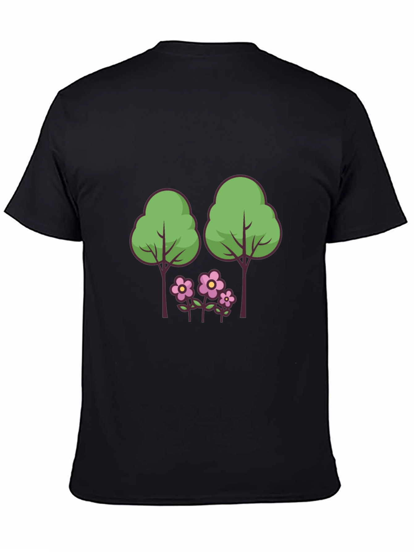 Nature Scene Graphic Tee - Black