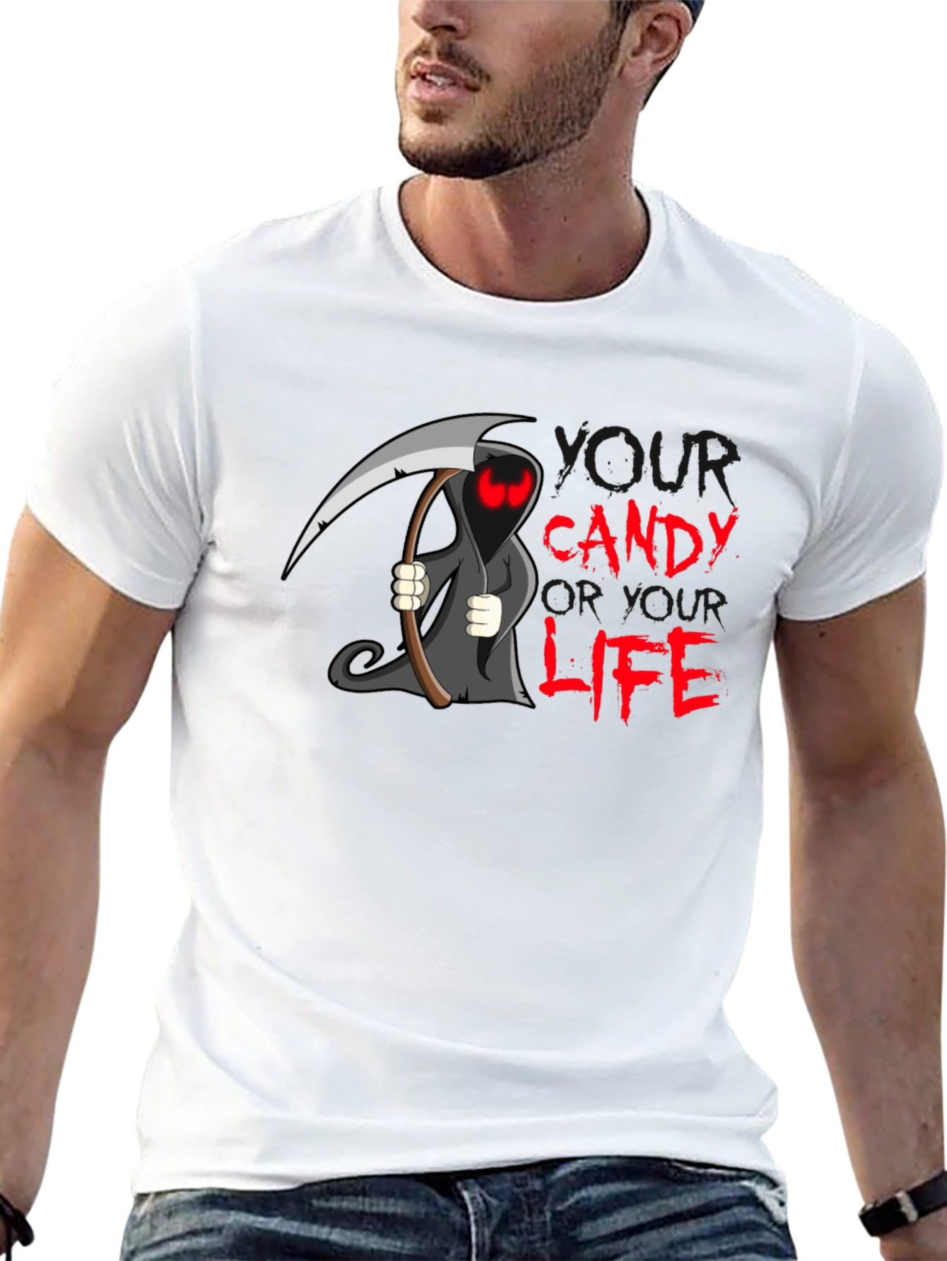 Grim Reaper Candy T-Shirt - Halloween Edition