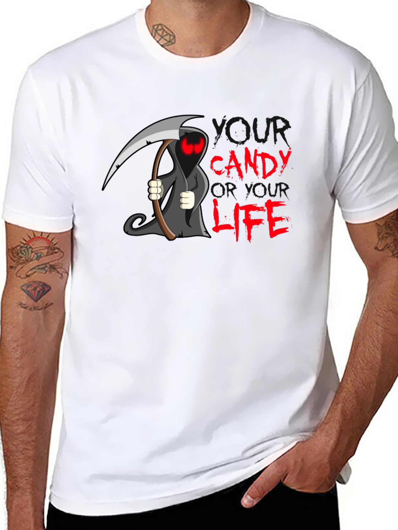 Grim Reaper Candy T-Shirt - Halloween Edition