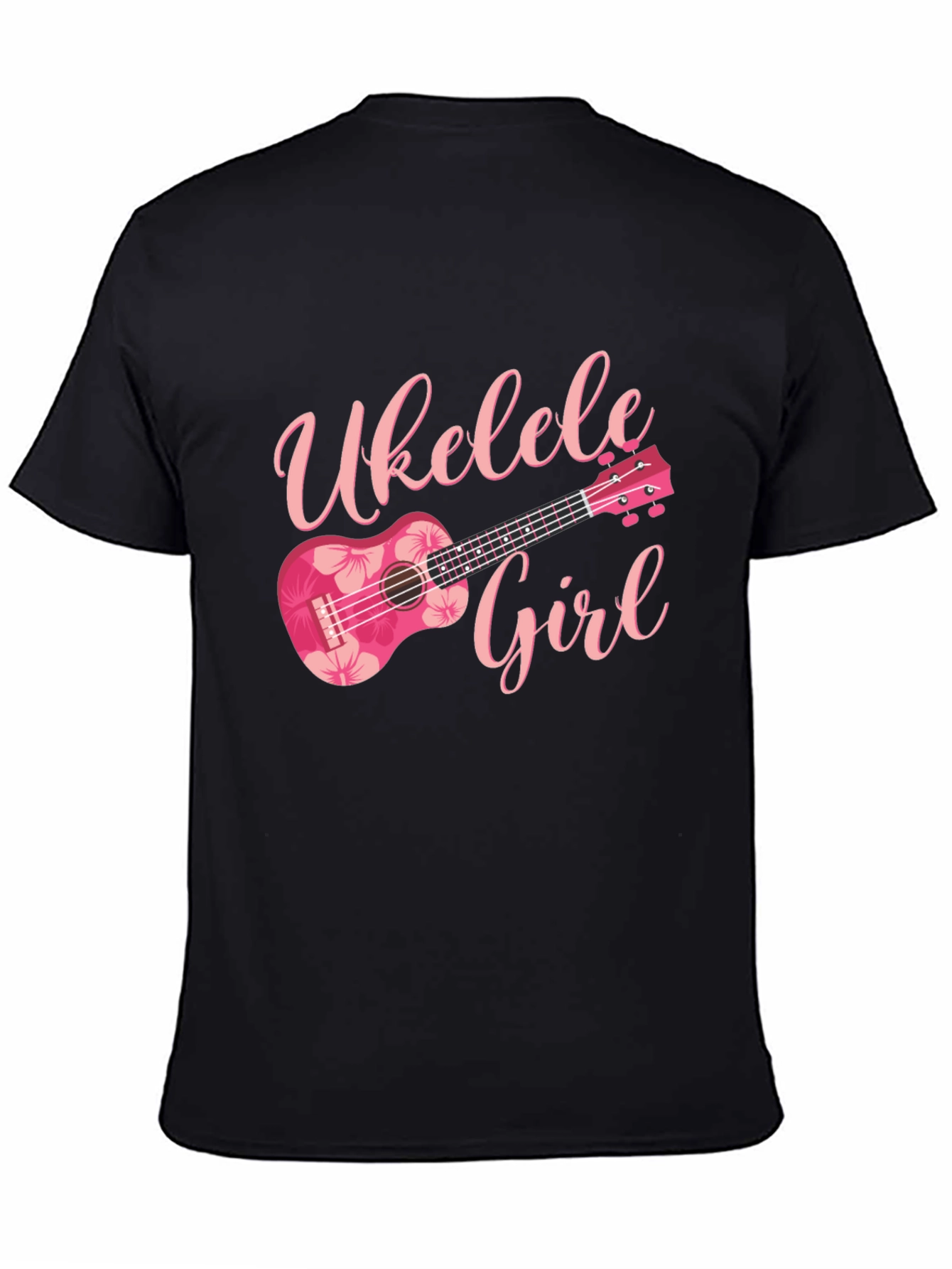 Ukulele Girl Graphic Tee - Floral Design