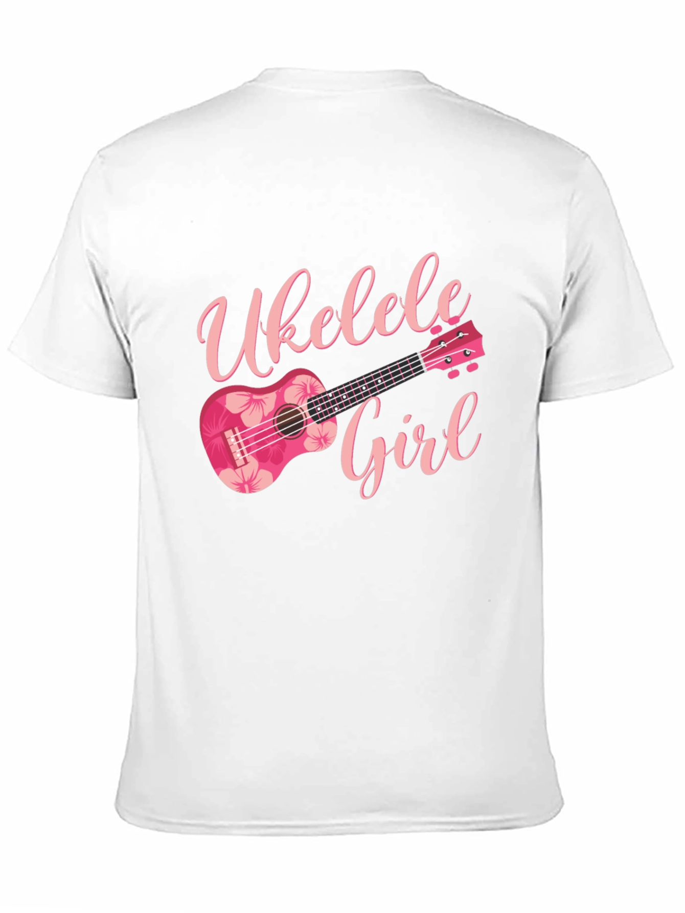 Ukulele Girl Graphic Tee - Floral Design