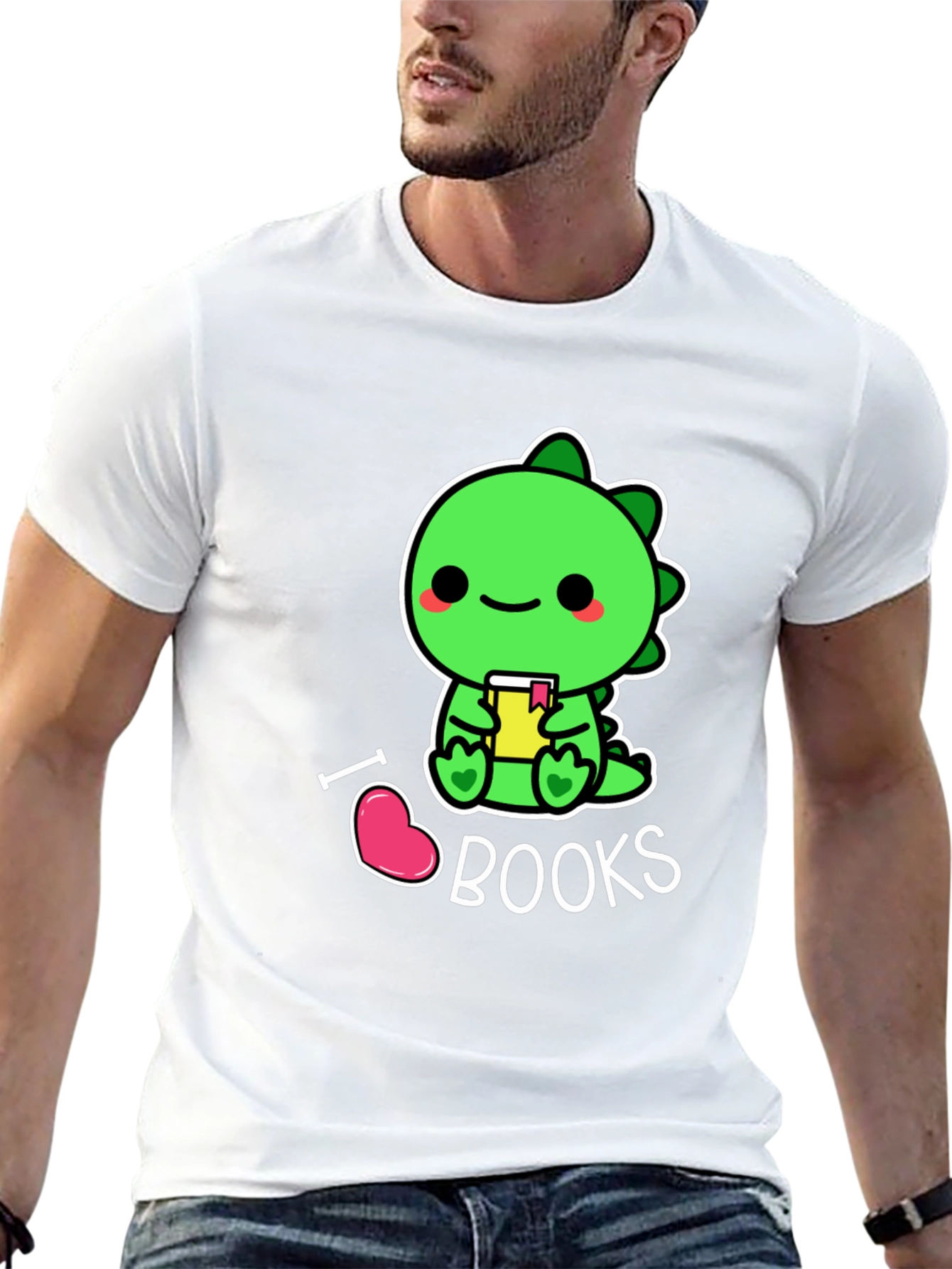 I Love Books Cute Dinosaur T-Shirt