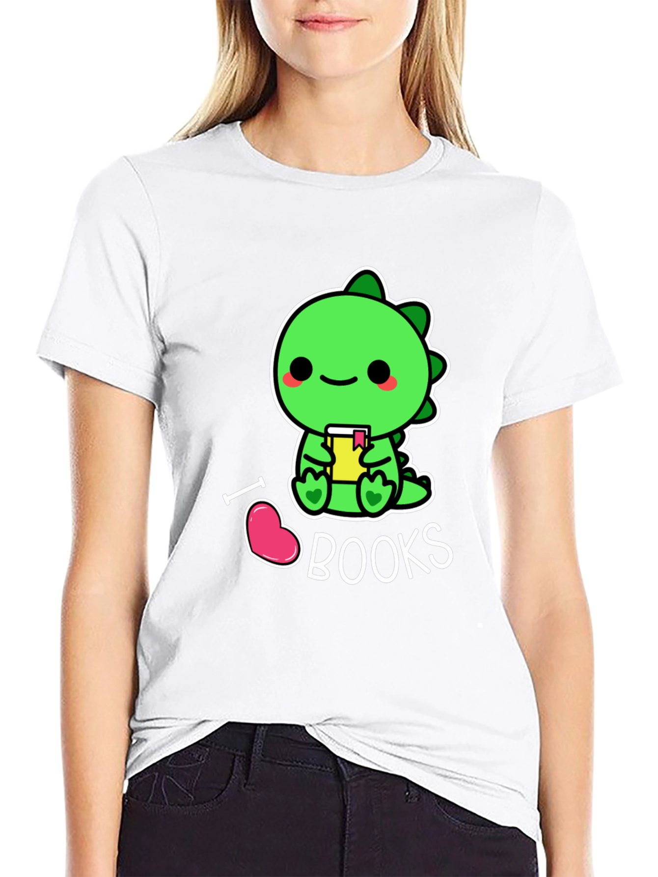 I Love Books Cute Dinosaur T-Shirt