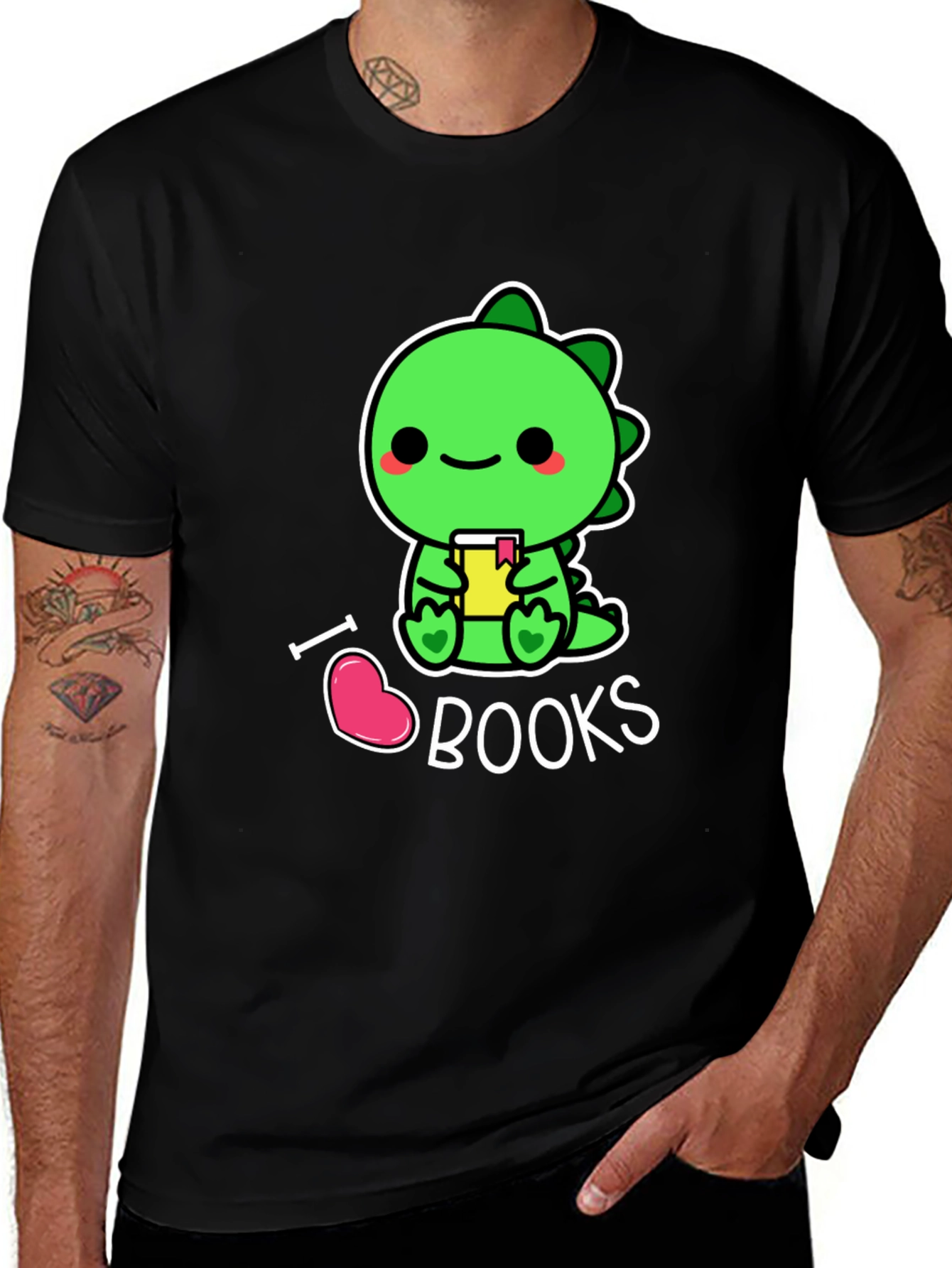 I Love Books Cute Dinosaur T-Shirt